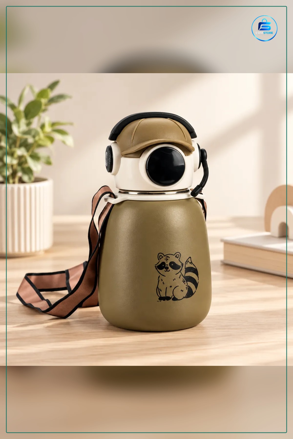 Gamer Termos Matara 500 ml Spor Askılı Taşıma Kayışlı Günlük Kullanım Outdoor Sıcak Soğuk