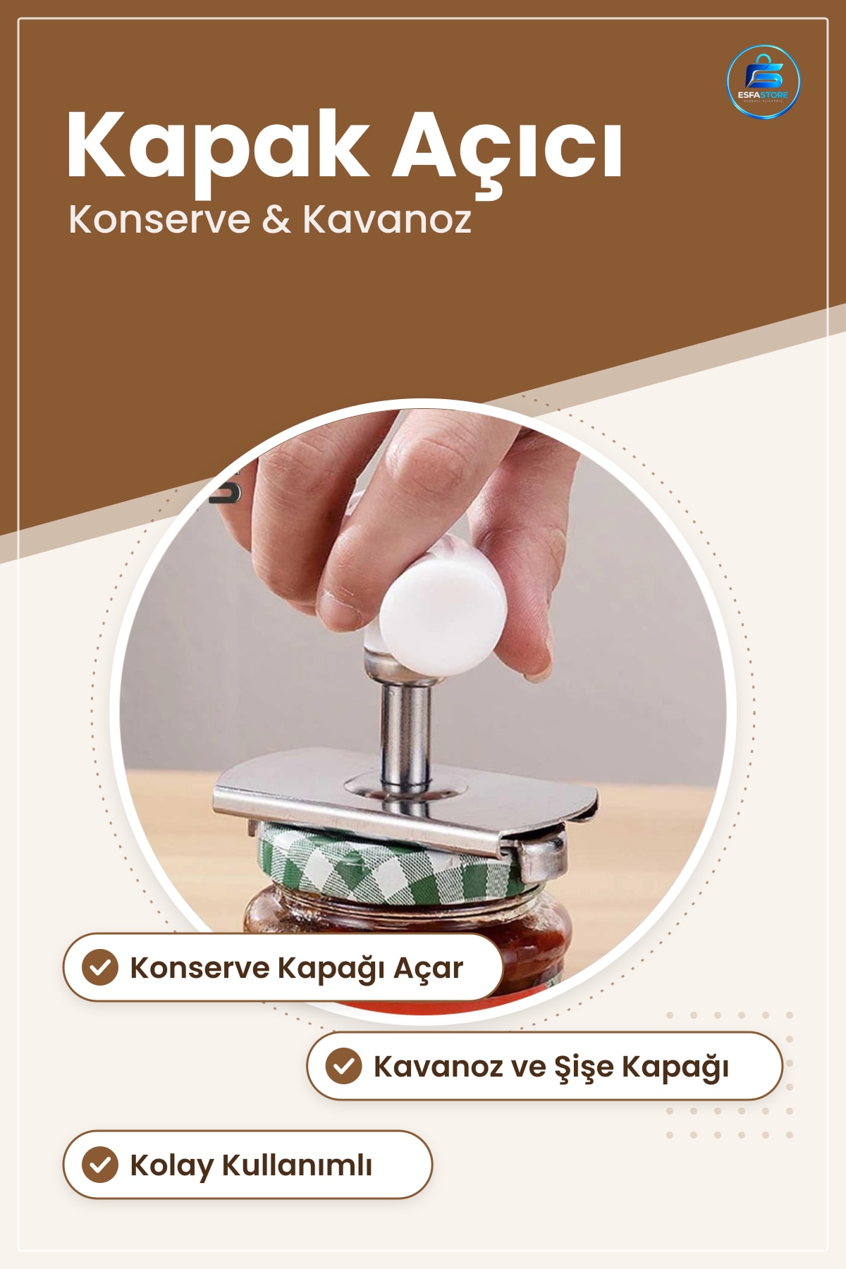 Şişe Açacığı Konserve Kavanoz Kapak Açıcı Kolay Kullanımlı Mutfak Gereci Ev Sofra