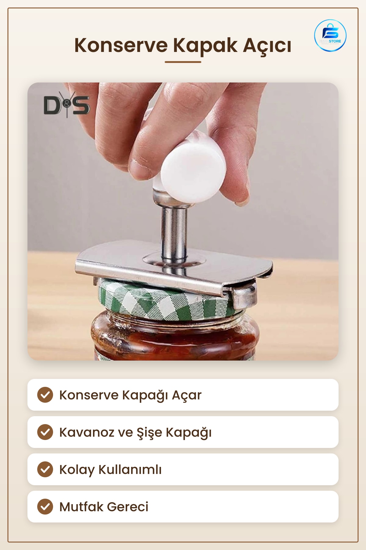 Şişe Açacığı Konserve Kavanoz Kapak Açıcı Kolay Kullanımlı Mutfak Gereci Ev Sofra
