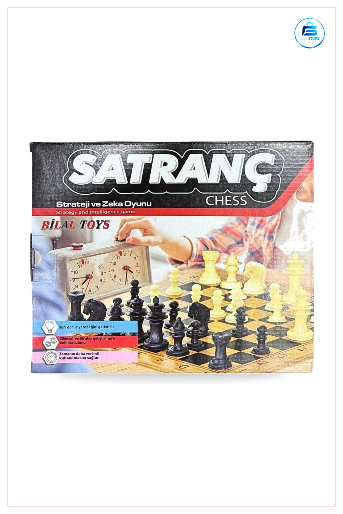 Satranç Kutulu Oyun Seti Taşlı Tahtalı Strateji ve Zeka Oyunu Aile Eğlencesi Hediye