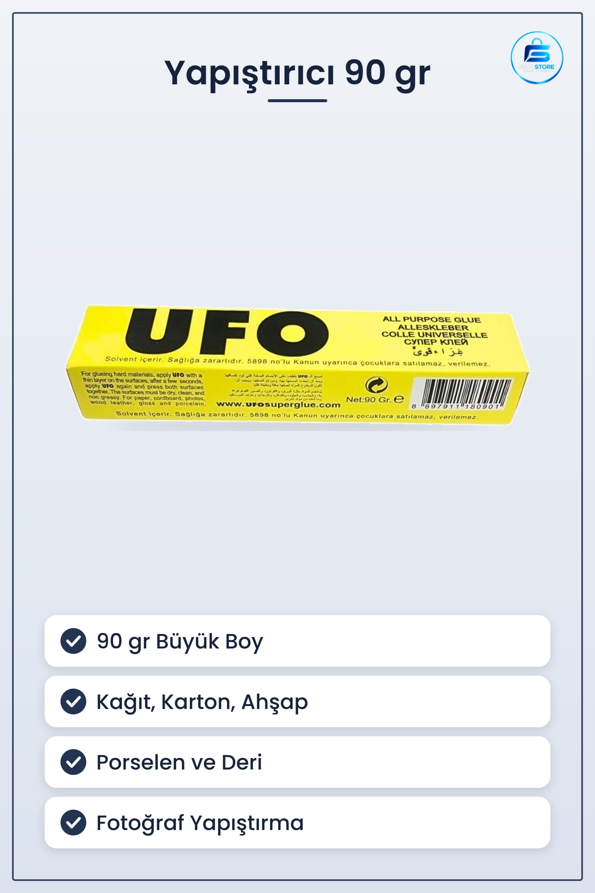 Yapıştırıcı 90 gr Büyük Boy KAĞIT Karton Ahşap Deri Porselen Fotoğraf Yapıştırma Ofis Ev
