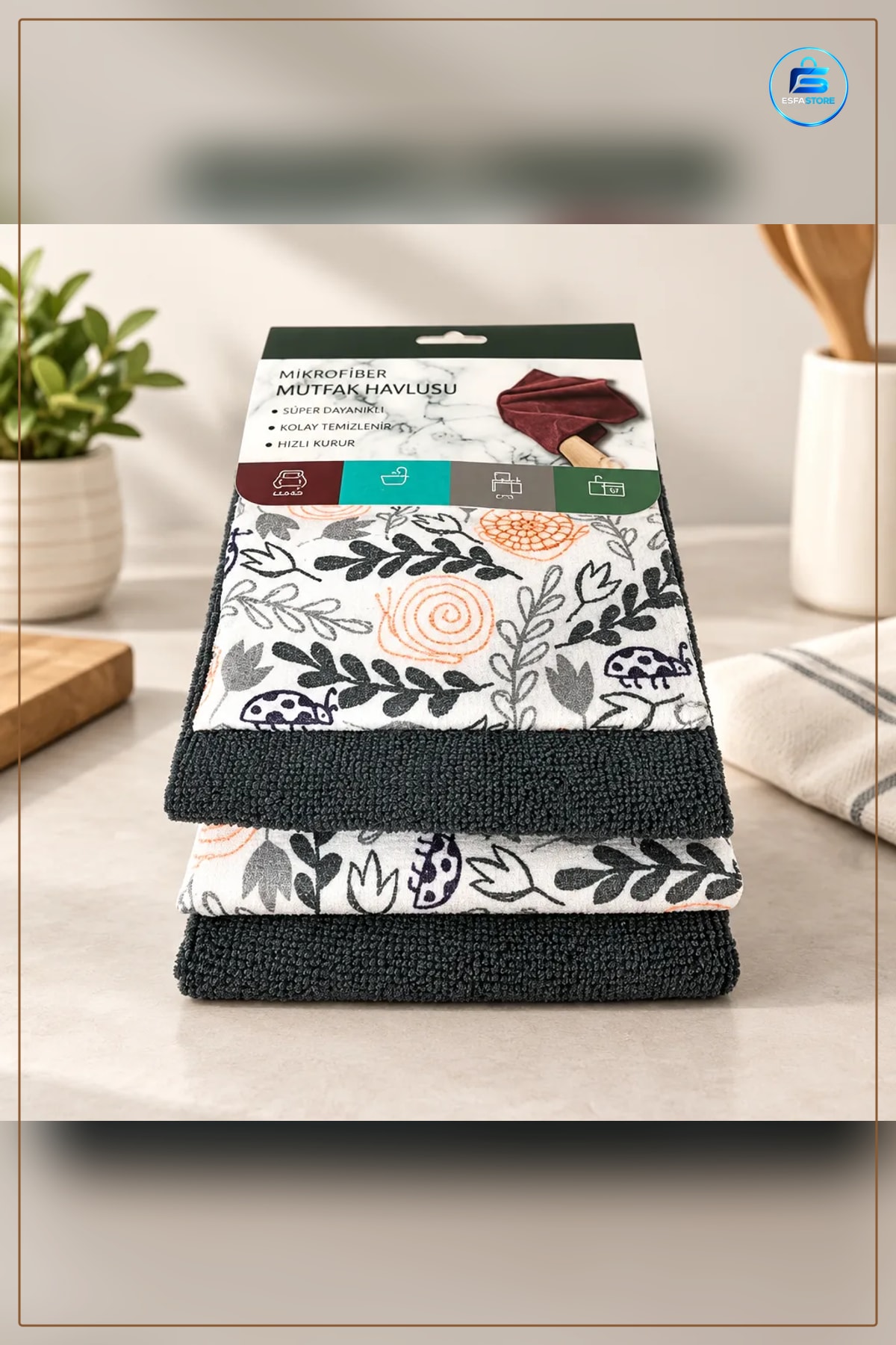 Mikrofiber Kurulama Havlusu Mutfak Banyo Temizlik Bezi Hızlı Kuruyan Emici Ev Kullanımı
