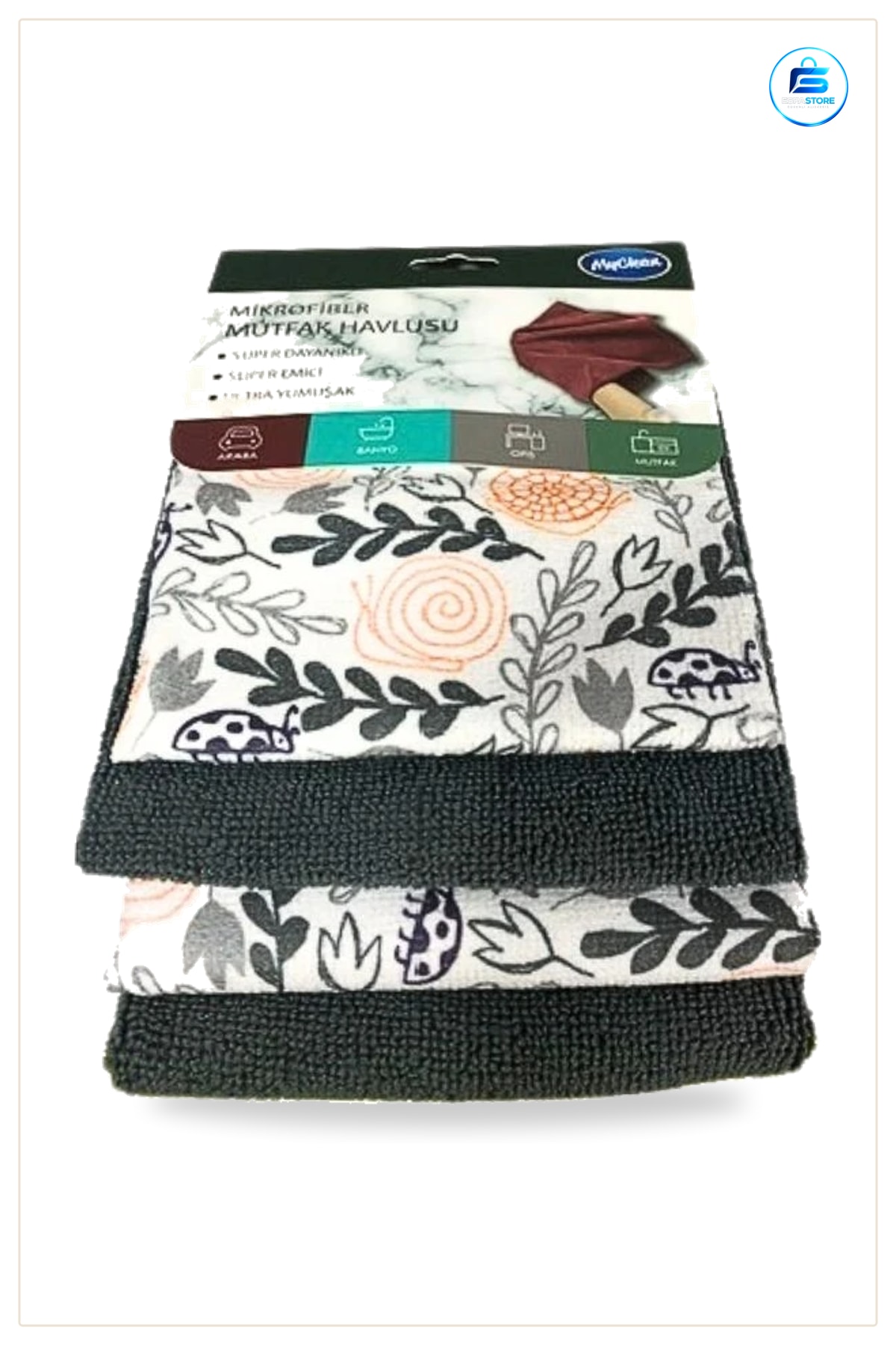 Mikrofiber Kurulama Havlusu Mutfak Banyo Temizlik Bezi Hızlı Kuruyan Emici Ev Kullanımı