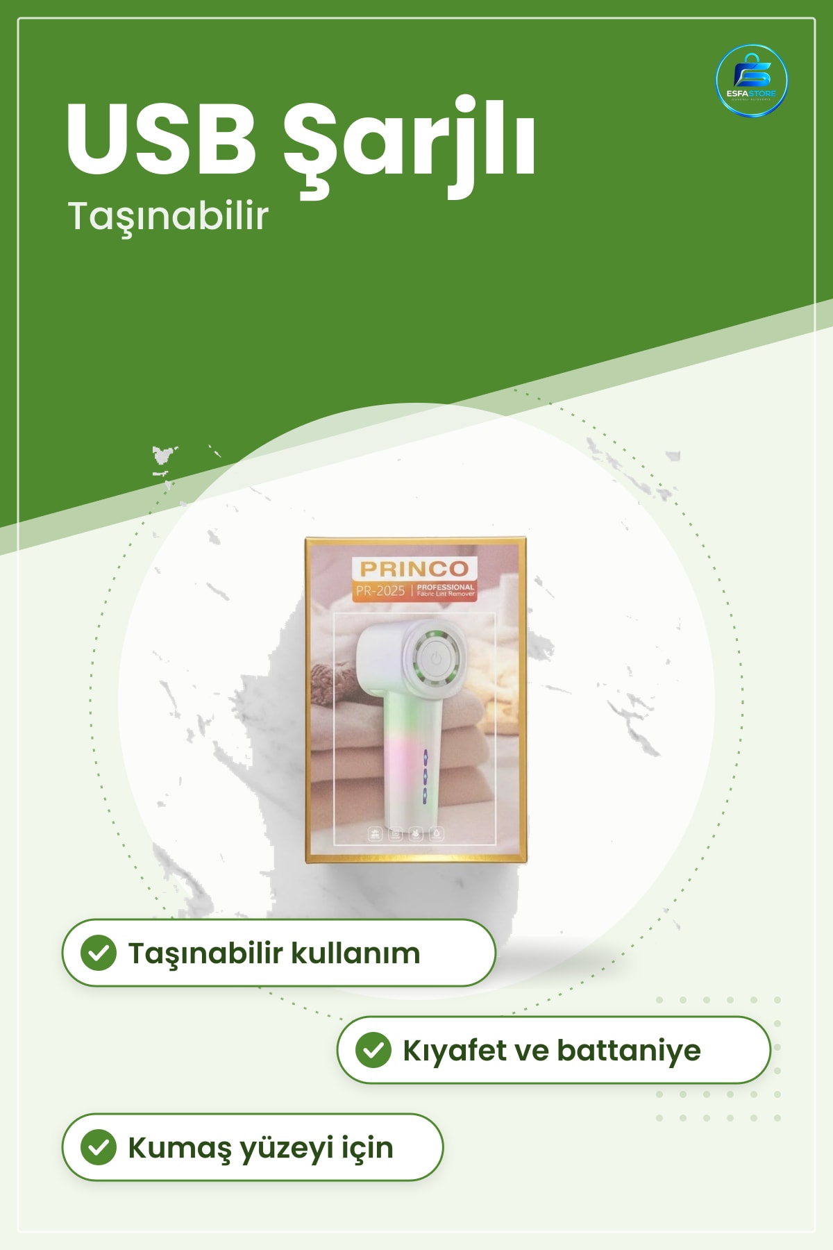 Tüy Toplayıcı USB Şarjlı Kumaş Kıyafet Battaniye Halı Temizleyici Taşınabilir Kişisel Bakım