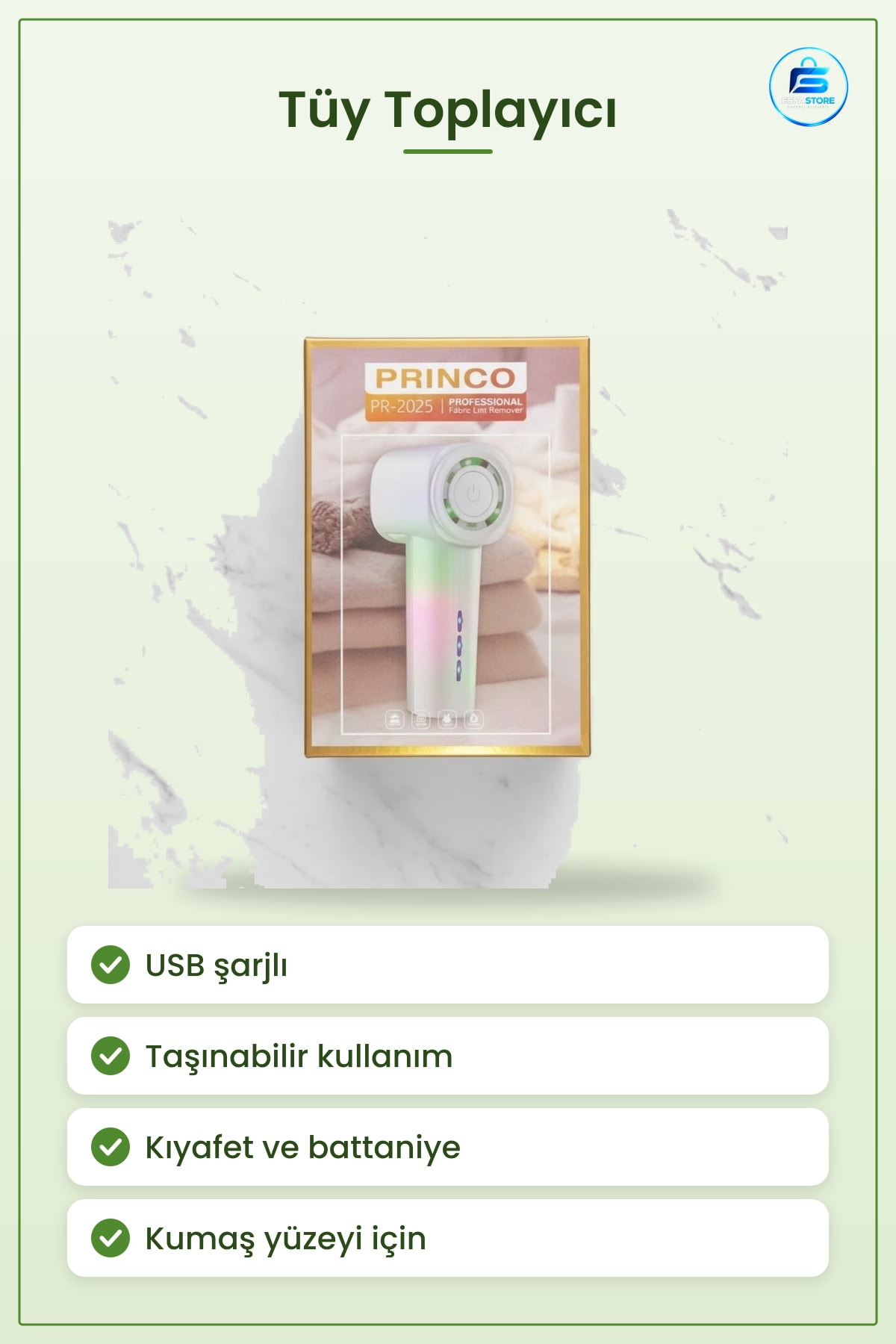 Tüy Toplayıcı USB Şarjlı Kumaş Kıyafet Battaniye Halı Temizleyici Taşınabilir Kişisel Bakım
