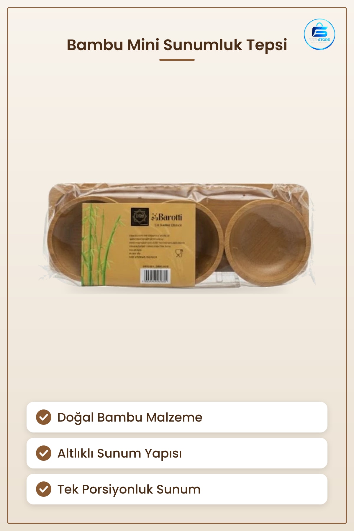 Altlıklı Bambu Mini Sunumluk Tepsi Atıştırmalık Servis Kasesi Sofra Doğal Küçük Porsiyon Mutfak