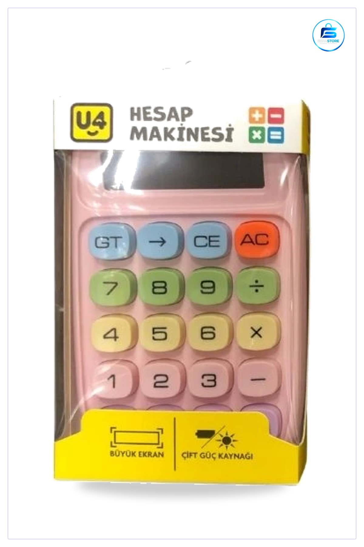Solar Hesap Makinesi Hane Büyük Ekran Çift Güç Kaynağı Ofis Okul Masaüstü Kullanım