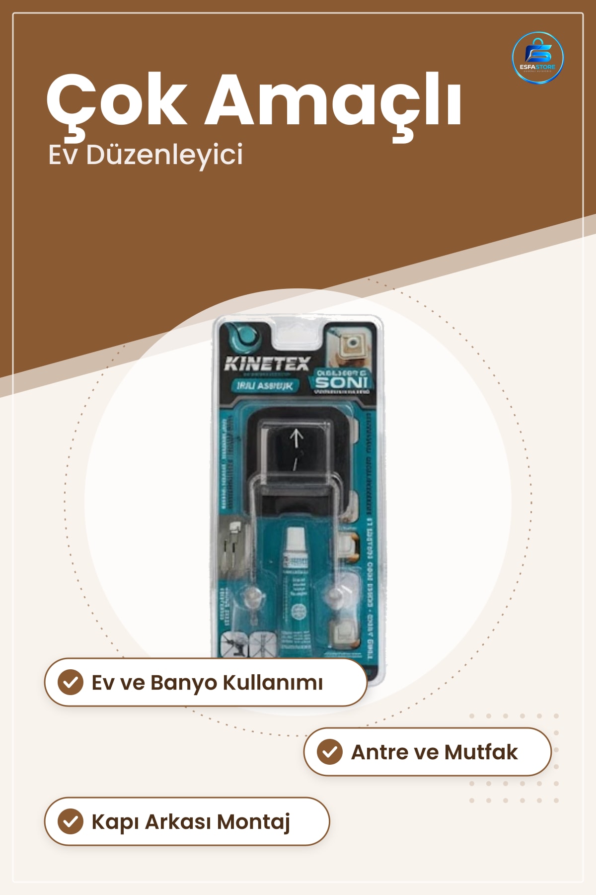Duvar Kıyafet Askısı Çok Amaçlı Ev Düzenleyici Banyo Mutfak Antre Kapı Arkası Depolama Çözümü