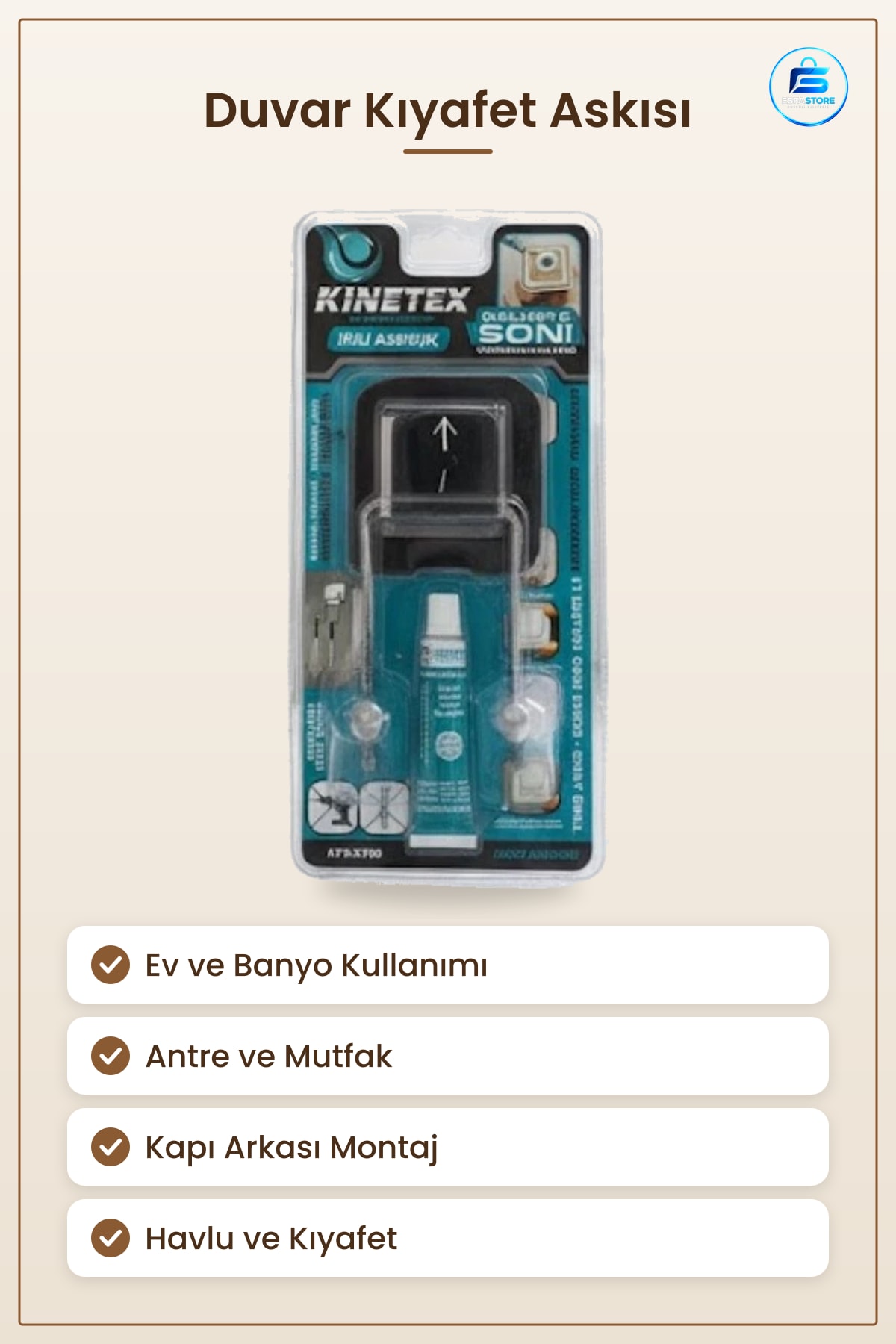 Duvar Kıyafet Askısı Çok Amaçlı Ev Düzenleyici Banyo Mutfak Antre Kapı Arkası Depolama Çözümü