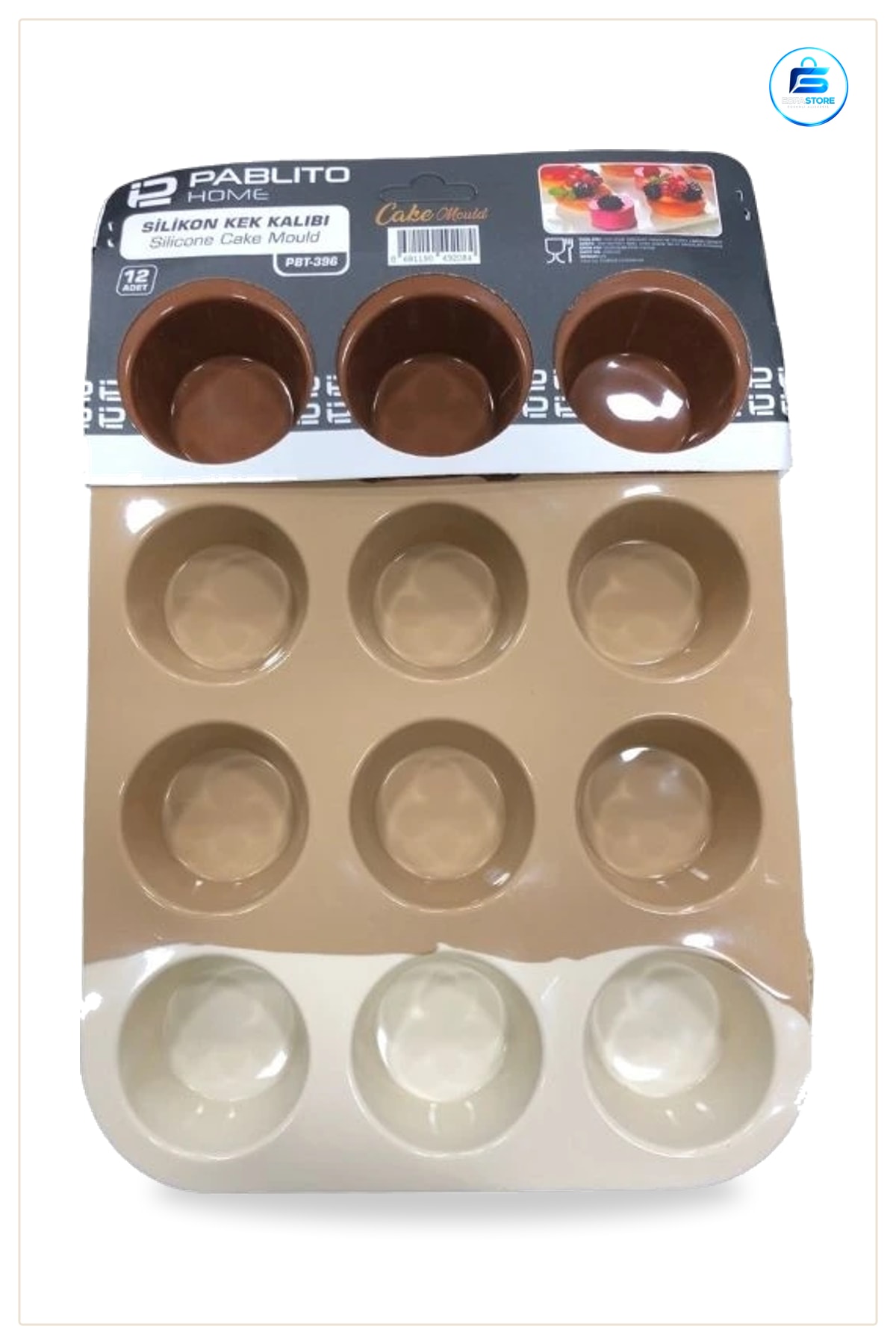 Birleşik Silikon Kek Kalıbı Fırında Muffin ve Cupcake Pişirme Mutfak Tepsisi Ev Mutfağı İçin