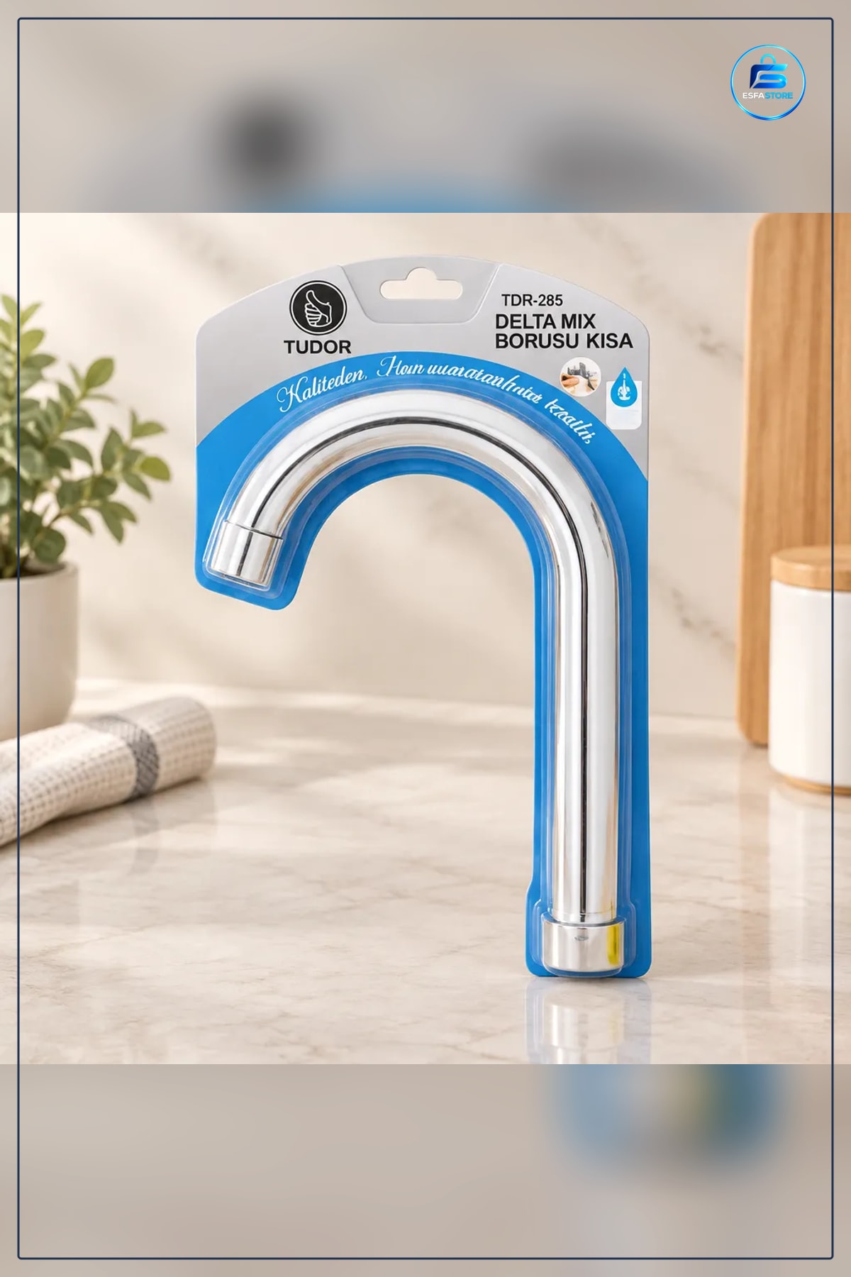 Kısa Delta Mix Boru Blisterli Banyo Tesisatı Musluk Bağlantı Lavabo Mutfak Armatür Krom