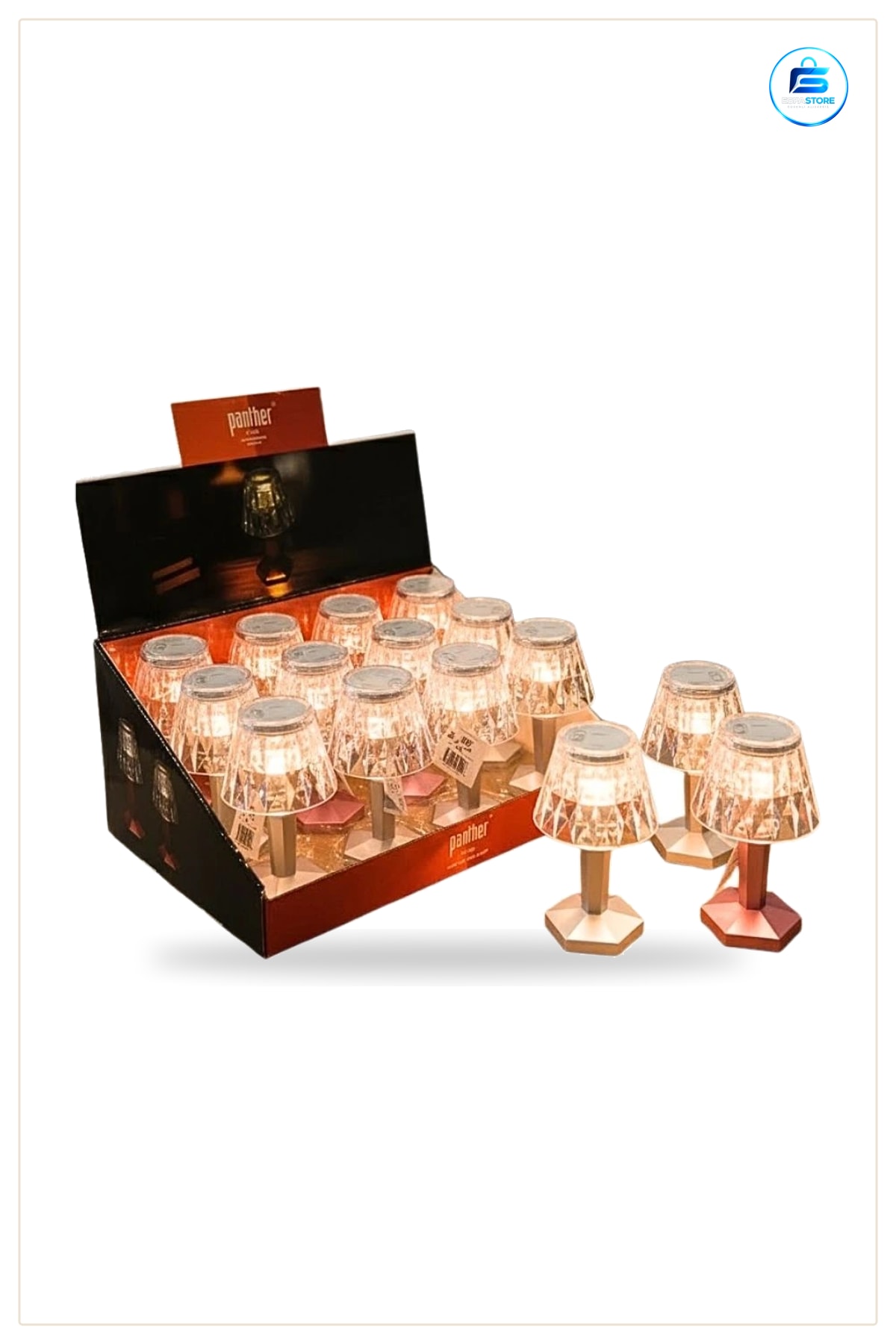 Mini LED Masa Lambası Kristal Görünümlü Dekoratif Gece Işığı Çalışma ve Okuma Aydınlatması
