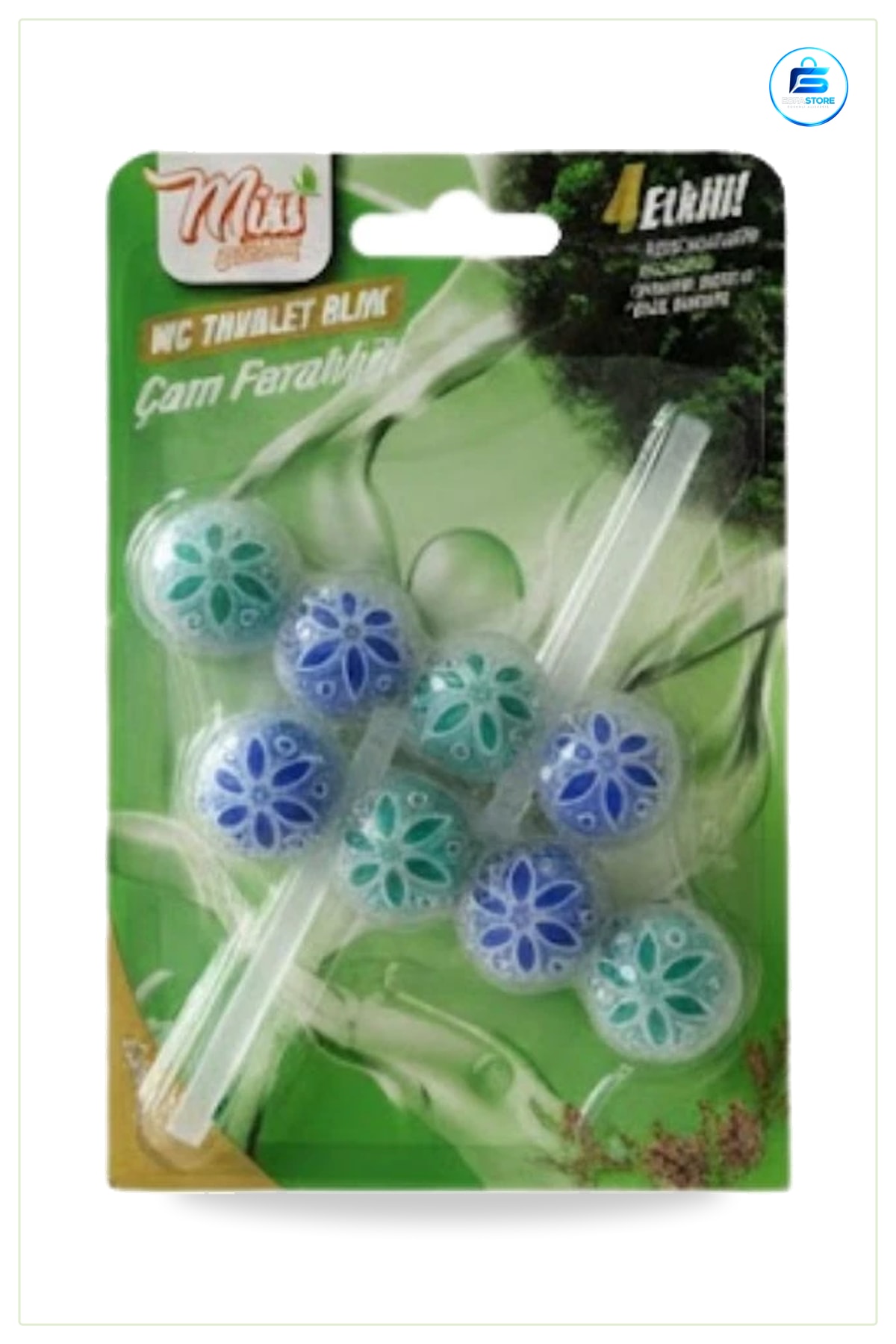 Tuvalet Koku Giderici WC Blok Çam Kokulu 2x55 gr Pratik Form Ferahlatıcı Ev Temizlik Ürünü