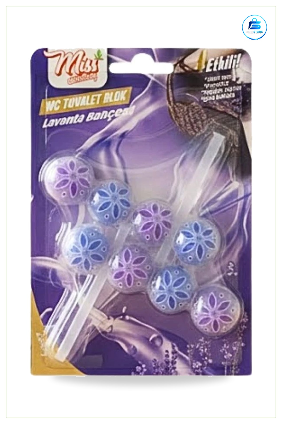 WC Blok Lavanta Kokulu Temizleyici 2x55 gr Tuvalet Koku Giderici Ev Temizlik Ürünü