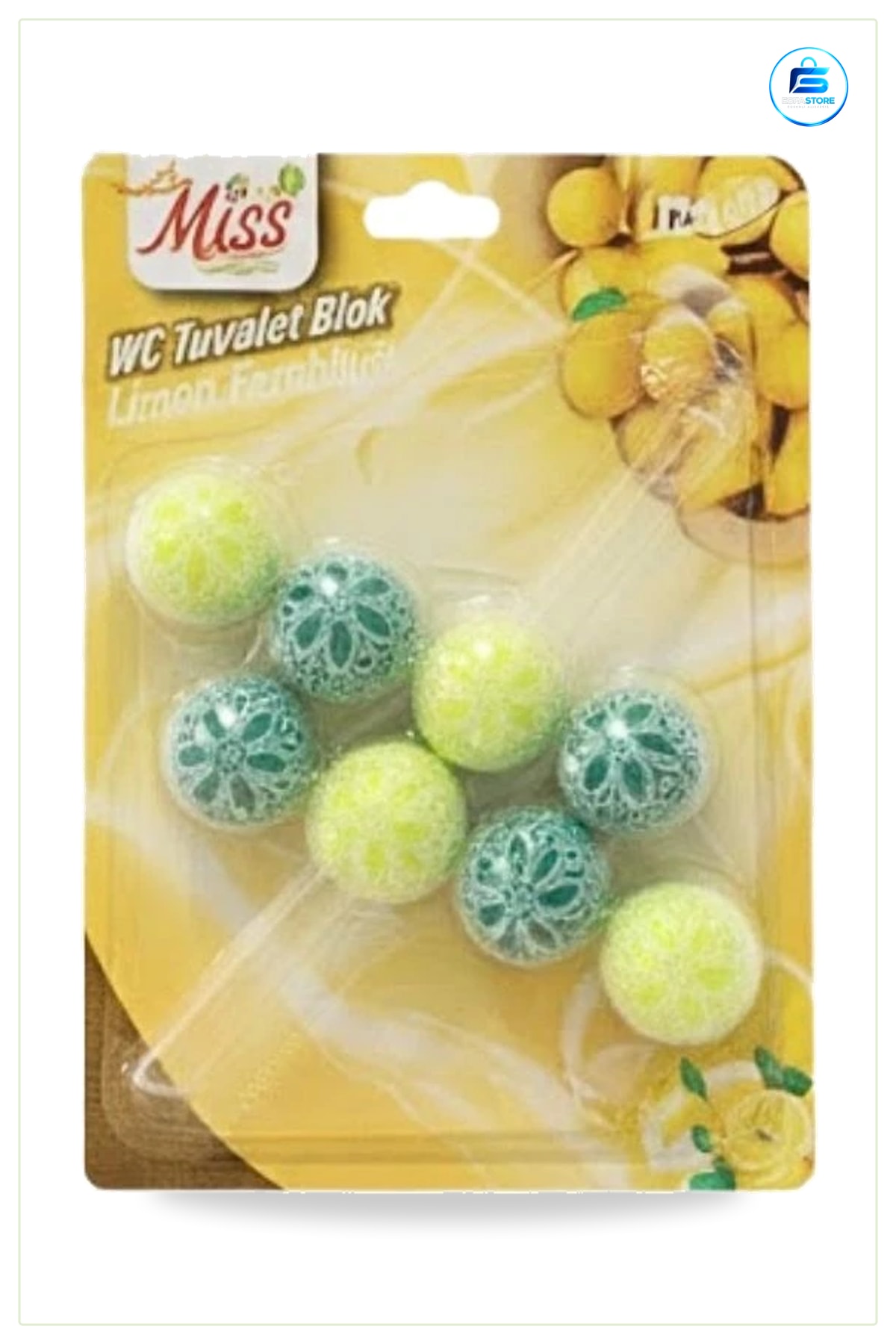 WC Blok Limon Kokulu 2x55 gr Tuvalet Koku Giderici Ferah Ortam Banyo Temizlik Ürünü