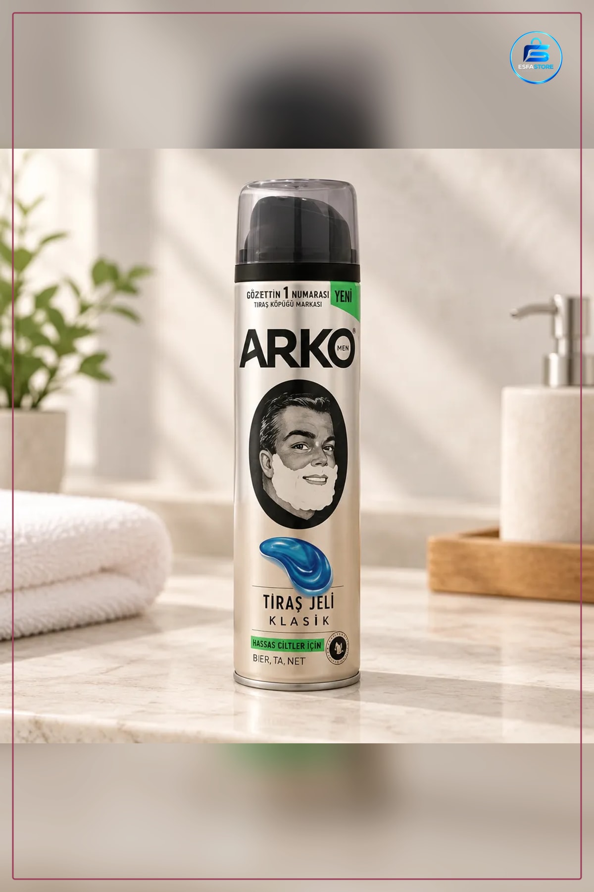 Tıraş Jeli 200 ml Klasik Teneke Ambalajlı Hassas Ciltler İçin Köpüklü Erkek Bakım Ürünü