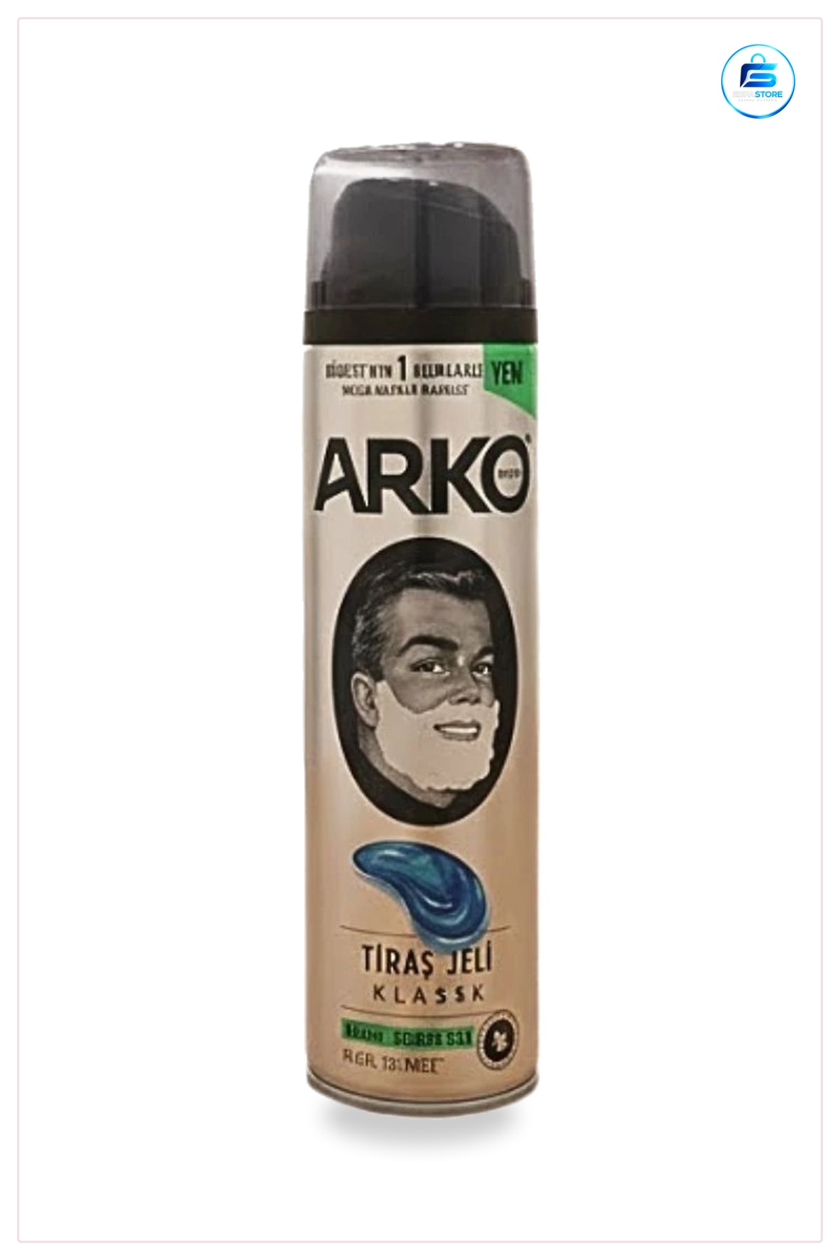 Tıraş Jeli 200 ml Klasik Teneke Ambalajlı Hassas Ciltler İçin Köpüklü Erkek Bakım Ürünü