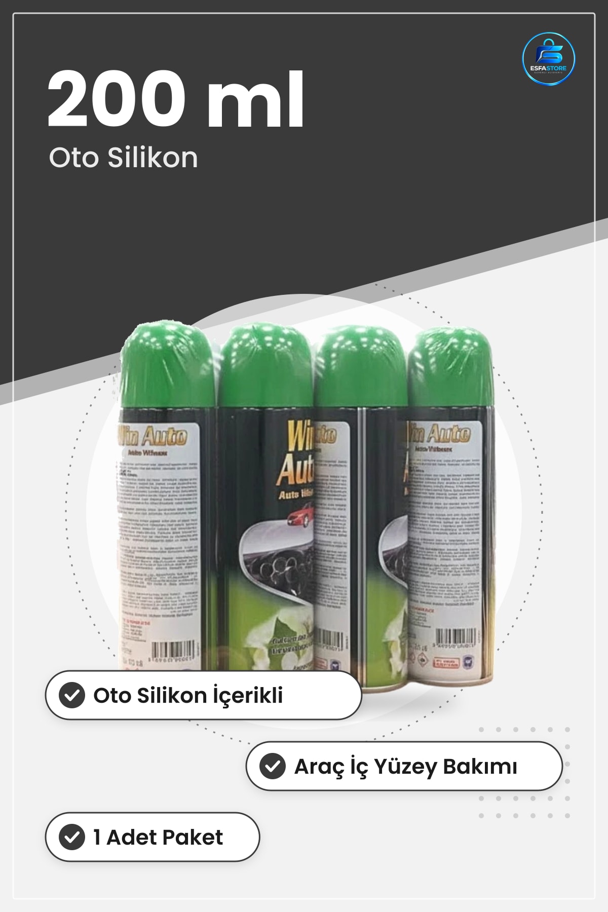 Torpido Parlatıcı Pasta Cila 200 ml 1 Adet Oto Silikon İçerikli Araç İç Yüzey Bakım Spreyi
