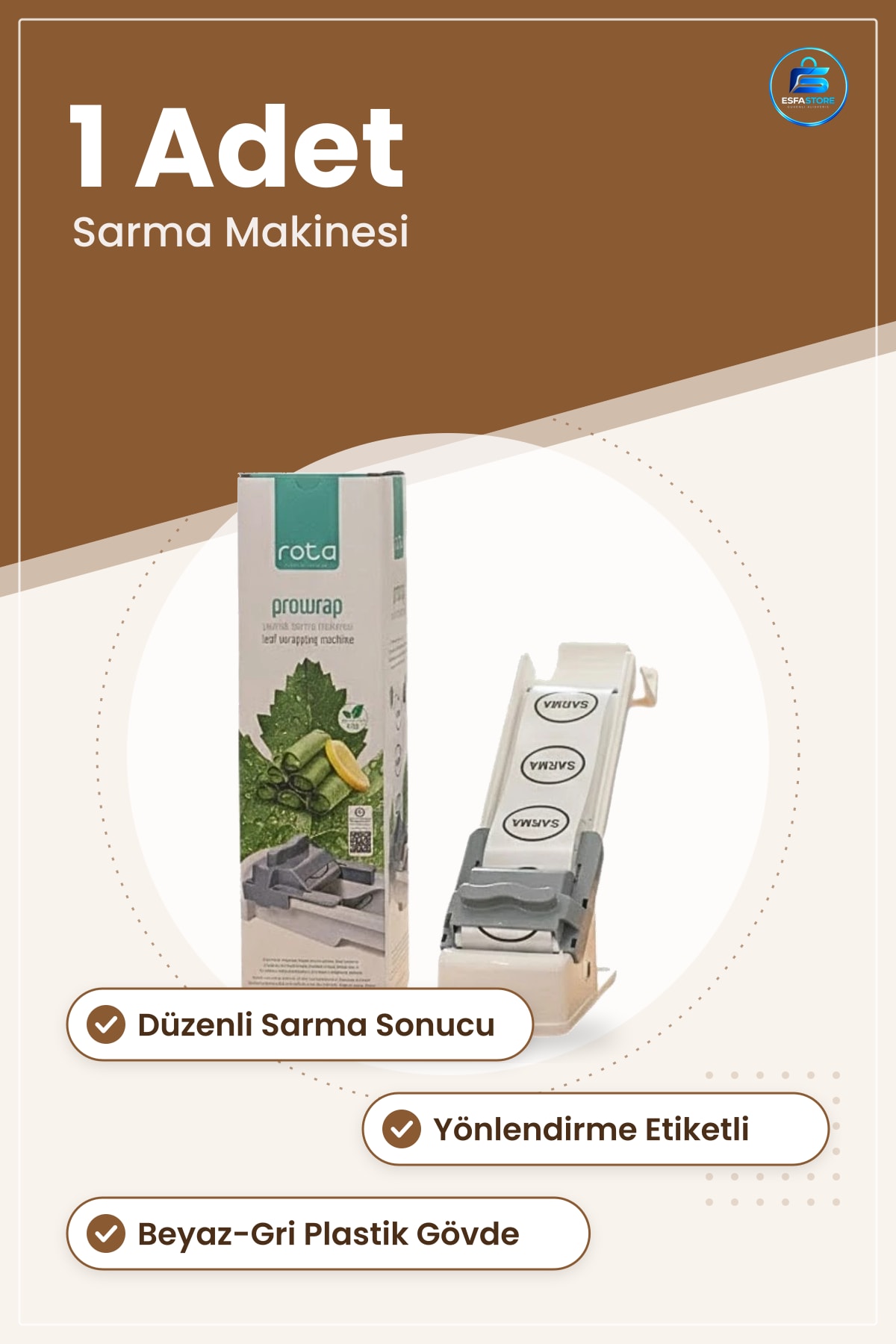 Yaprak Sarma Makinesi Pratik Dolma Aparatı Mutfak Yemek Hazırlık Hamur Şekillendirici