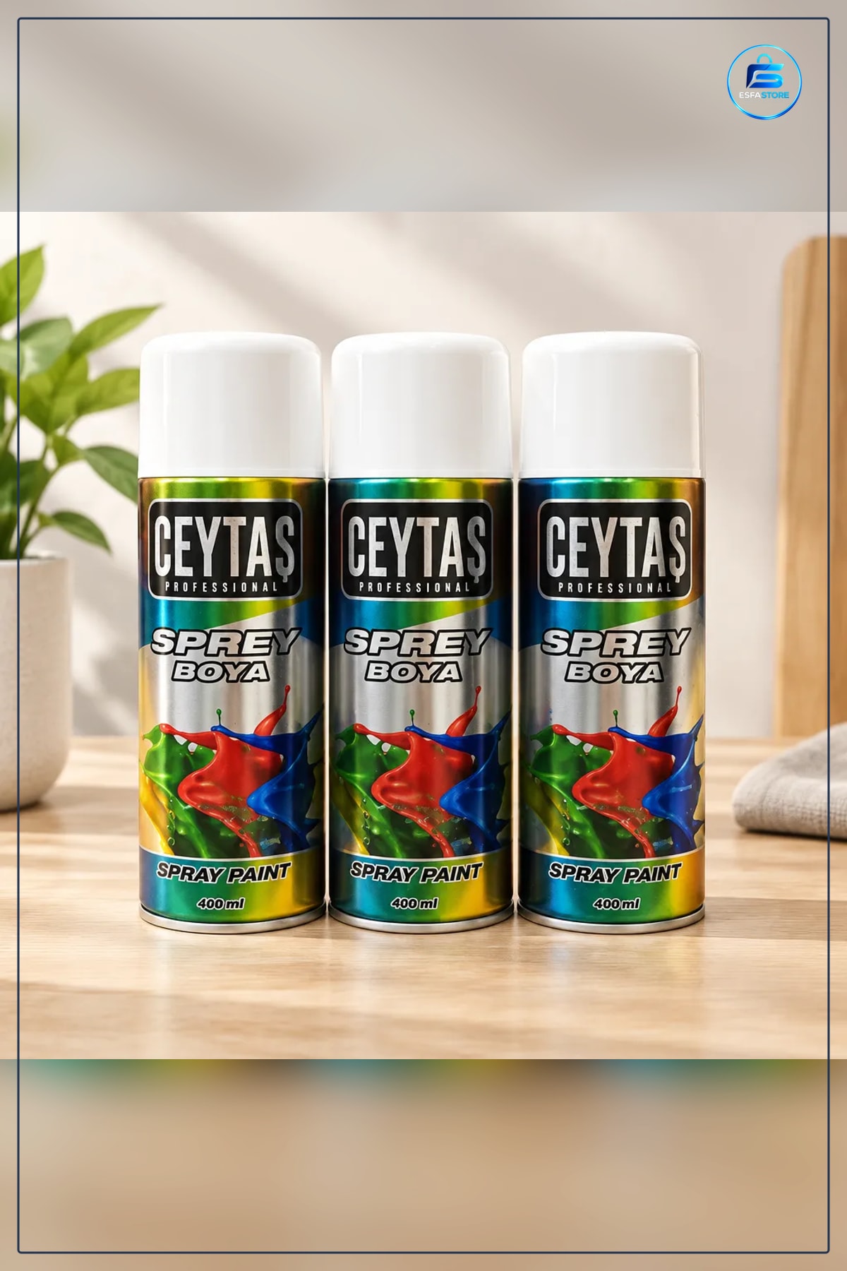 Sprey Boya Beyaz 400 ml 1 Adet Metal Yüzey Ahşap Duvar Mobilya Hobi Boyama İşleri