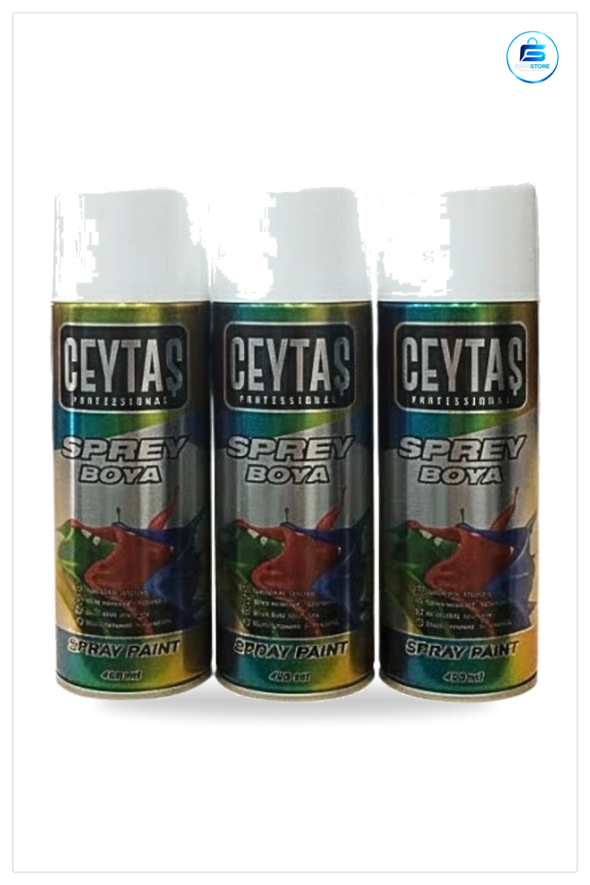 Sprey Boya Beyaz 400 ml 1 Adet Metal Yüzey Ahşap Duvar Mobilya Hobi Boyama İşleri