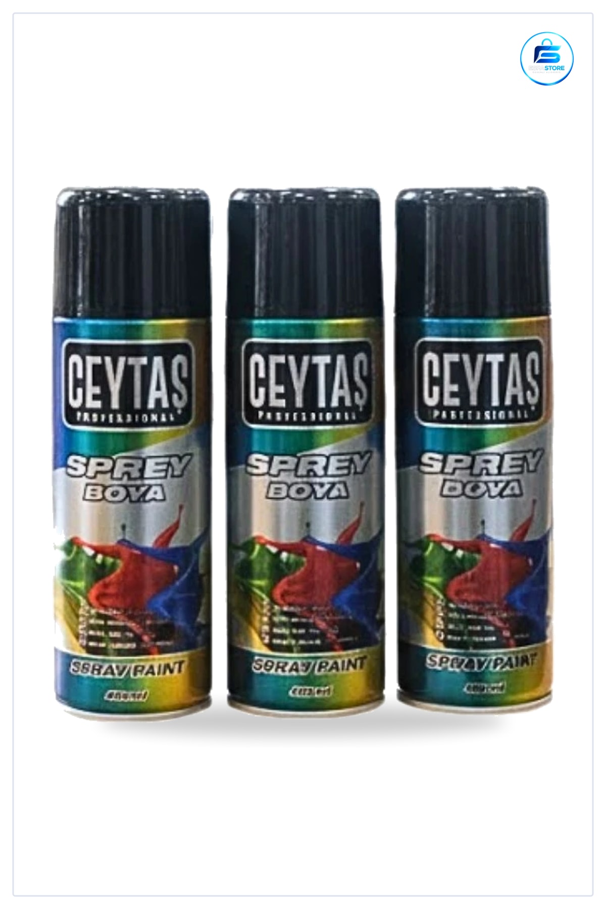 Siyah Sprey Boya 400 ml 1 Adet Kolay Uygulanabilir Yüzey Boyama İşleri İçin Boyalar