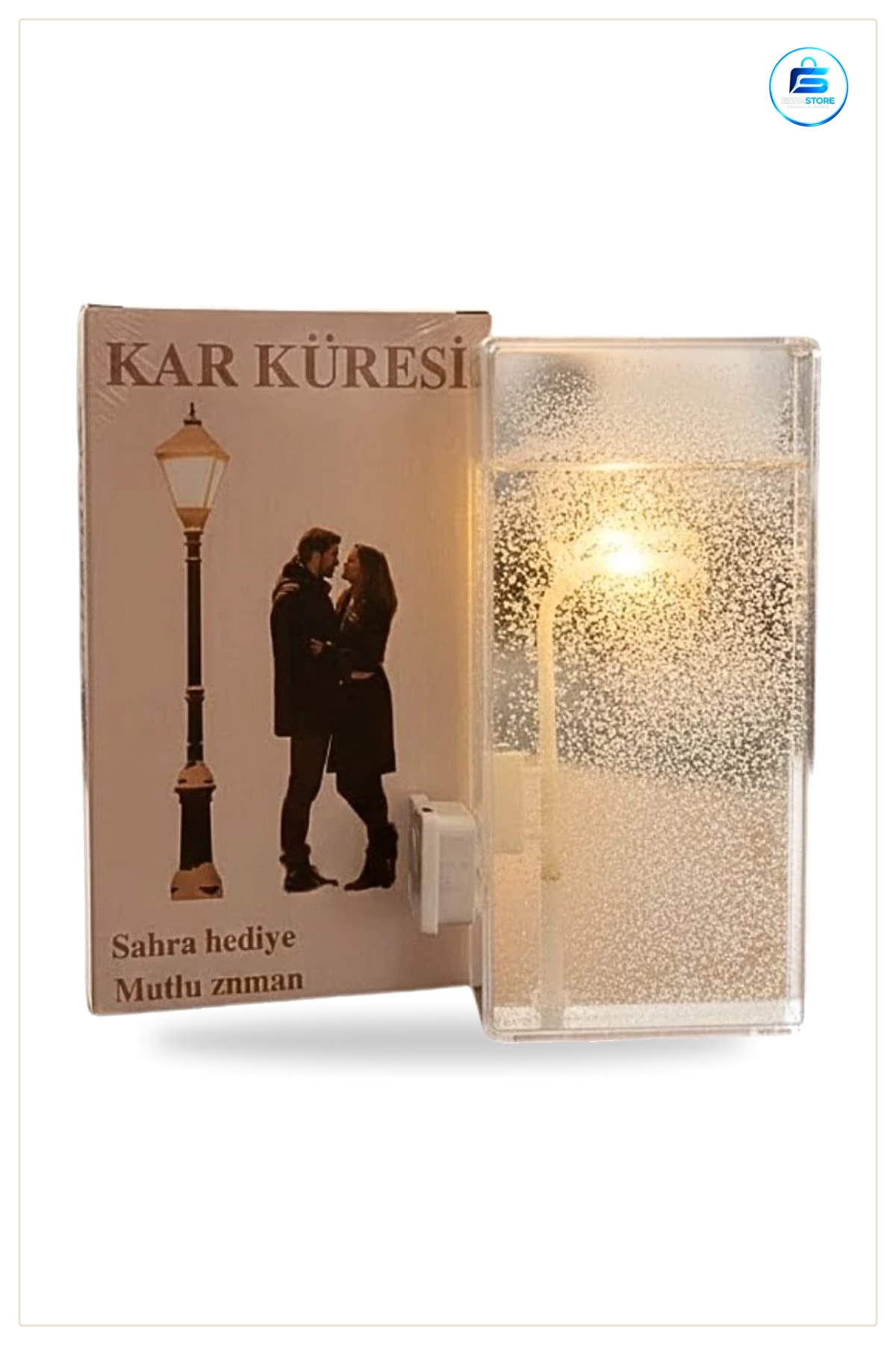 Kar Küresi Masa Lambası PVC Dekoratif Gece Işığı Hediyelik Yılbaşı Ev Dekorasyonu