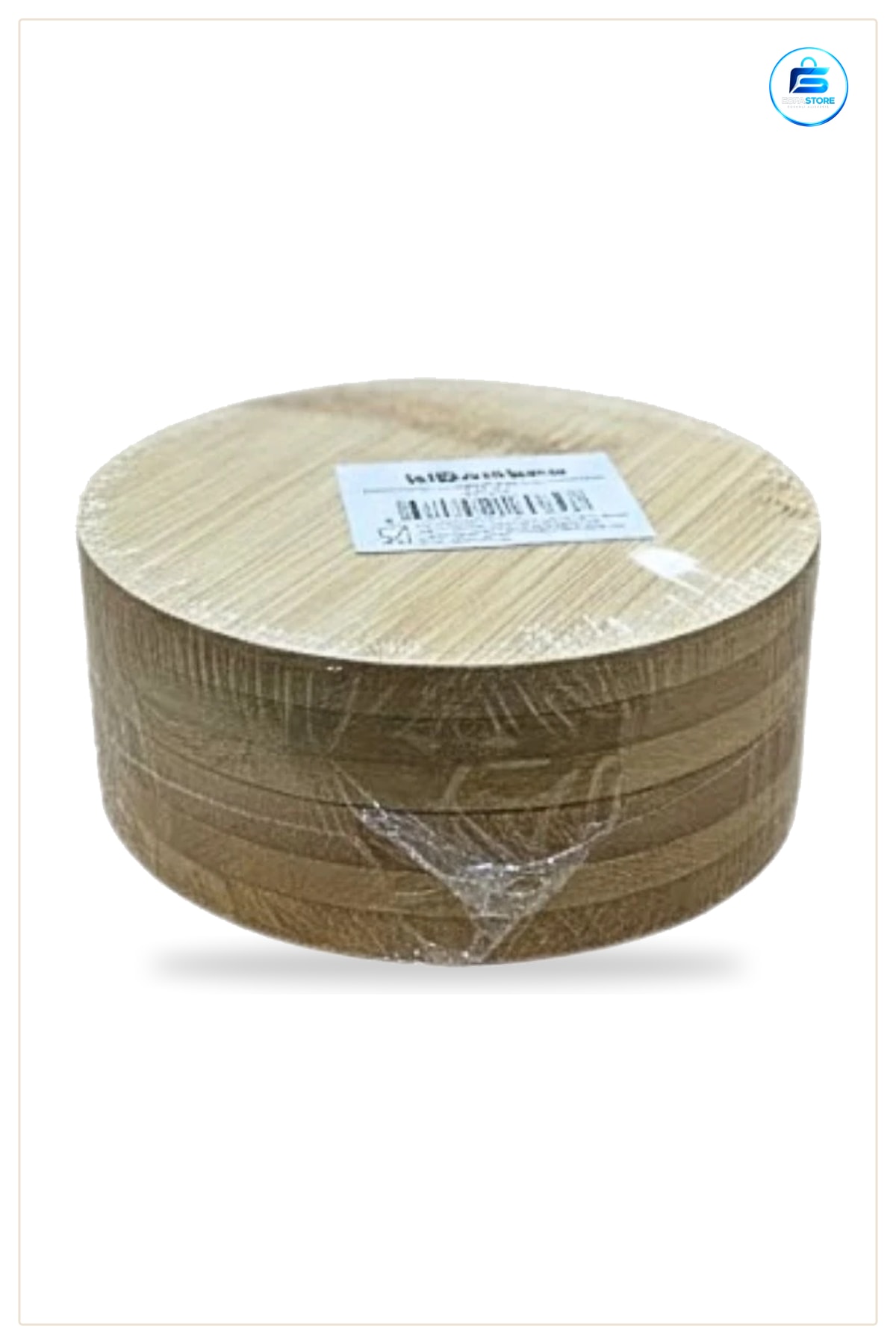 6 Parça Yuvarlak Bambu Çay Tabağı Tabak Seti Mutfak Sofra Servis Günlük Kullanım Sunum