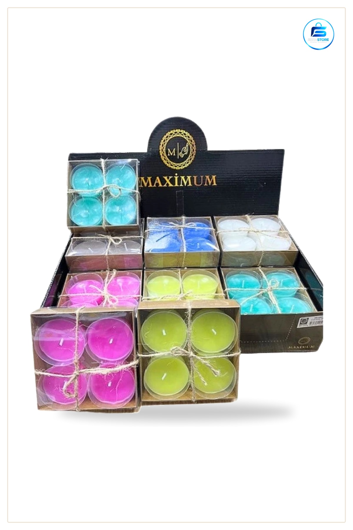Oval Mika 4'lü Dekoratif Tealight Mum Seti Ev ve Oda Dekorasyonu İçin Kandil Aydınlatma