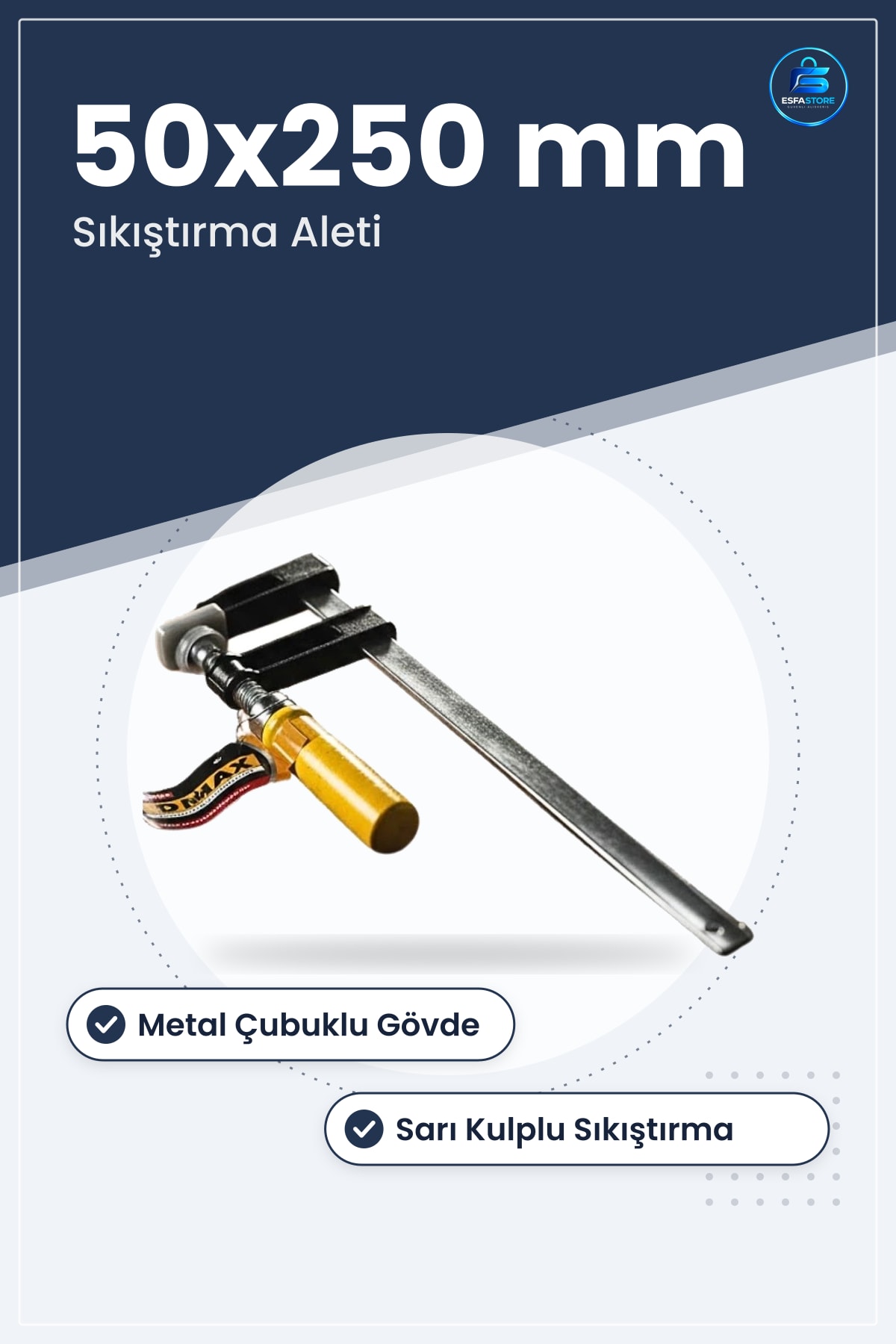 Mengene İşkence Aleti 50x250 mm Ahşap Marangozluk ve Hobi Atölyesi İçin Sıkıştırma Kelepçesi