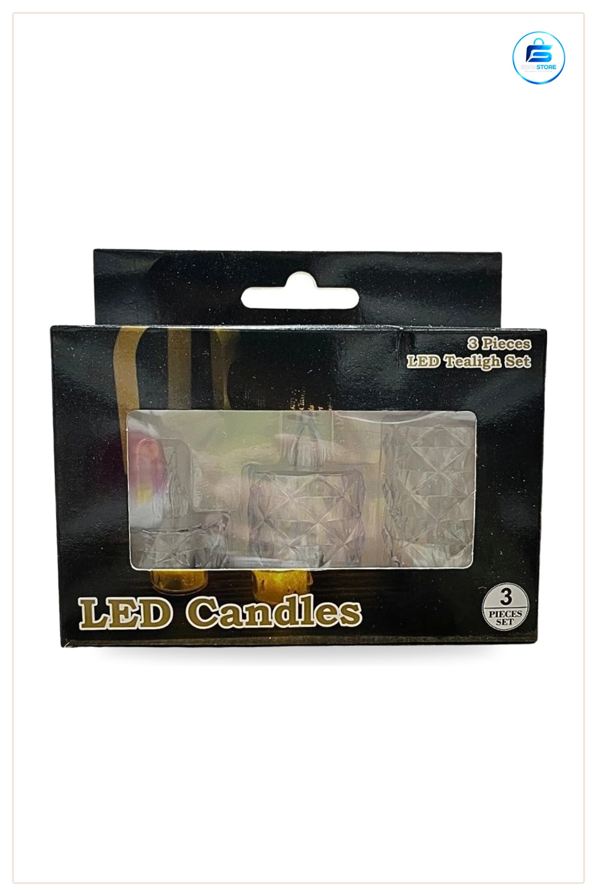 Kristal LED Mum 3'lü Dekoratif Tealight Seti Ev Dekorasyonu Ambiyans Aydınlatma Kandil