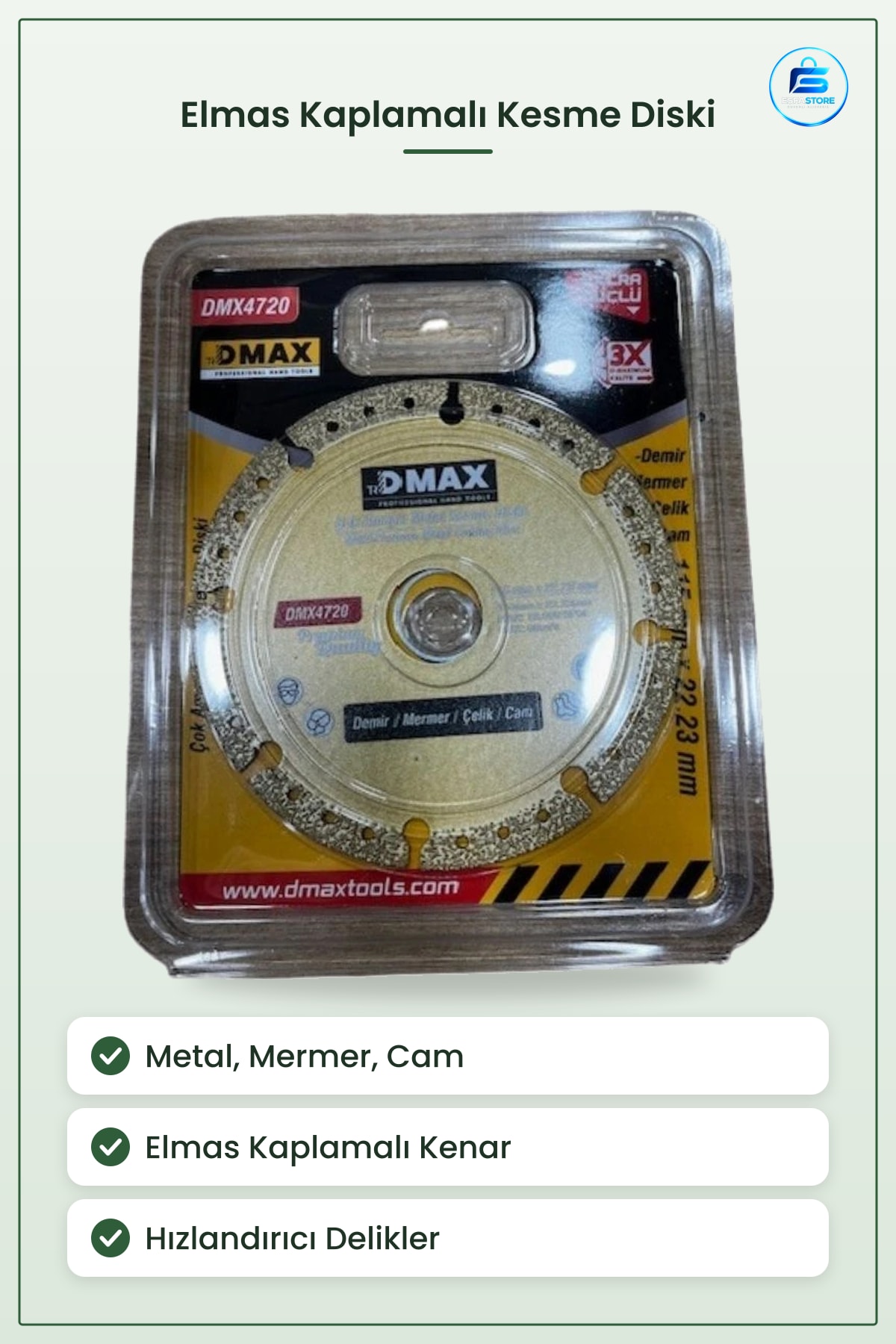 Çok Amaçlı Metal Kesme Diski Elmas Kaplamalı Demir Mermer Çelik Cam Kesim Avuz Taşı Taşlama Testere