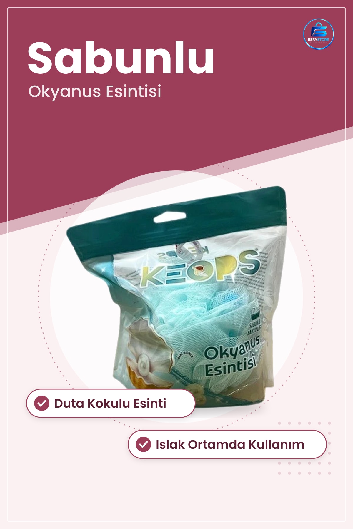 Okyanus Kokulu Esintili Sabunlu Banyo Lifi Vücut Temizleme Duş Süngeri Cilt Bakımı Kozmetik