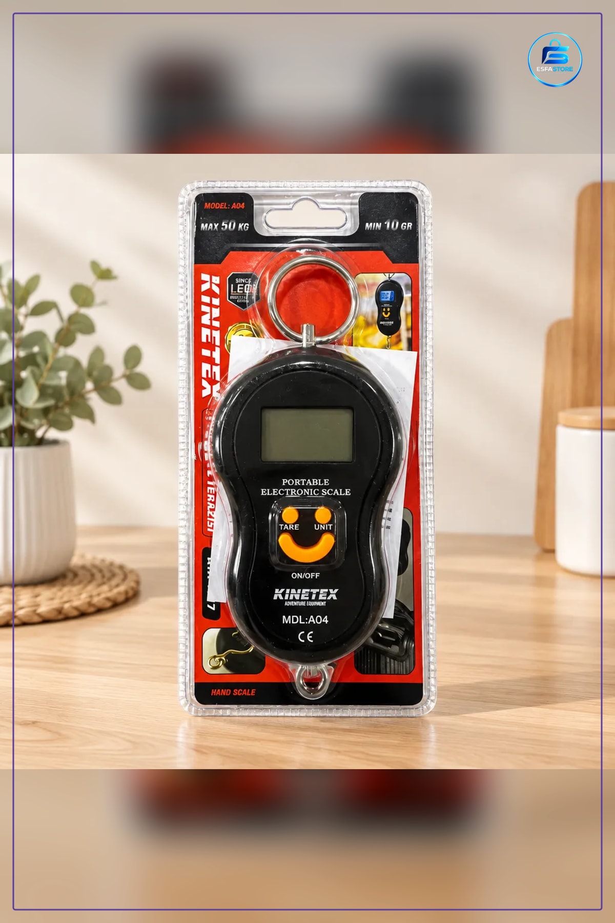 Dijital El Terazisi 50 kg Taşınabilir Asma Tartı Bagaj Paket Ölçer LCD Ekran Pratik Kullanım Siyah