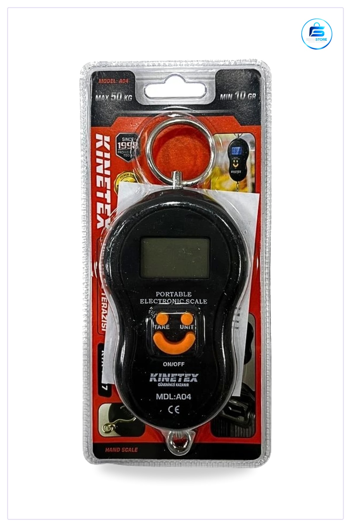 Dijital El Terazisi 50 kg Taşınabilir Asma Tartı Bagaj Paket Ölçer LCD Ekran Pratik Kullanım Siyah