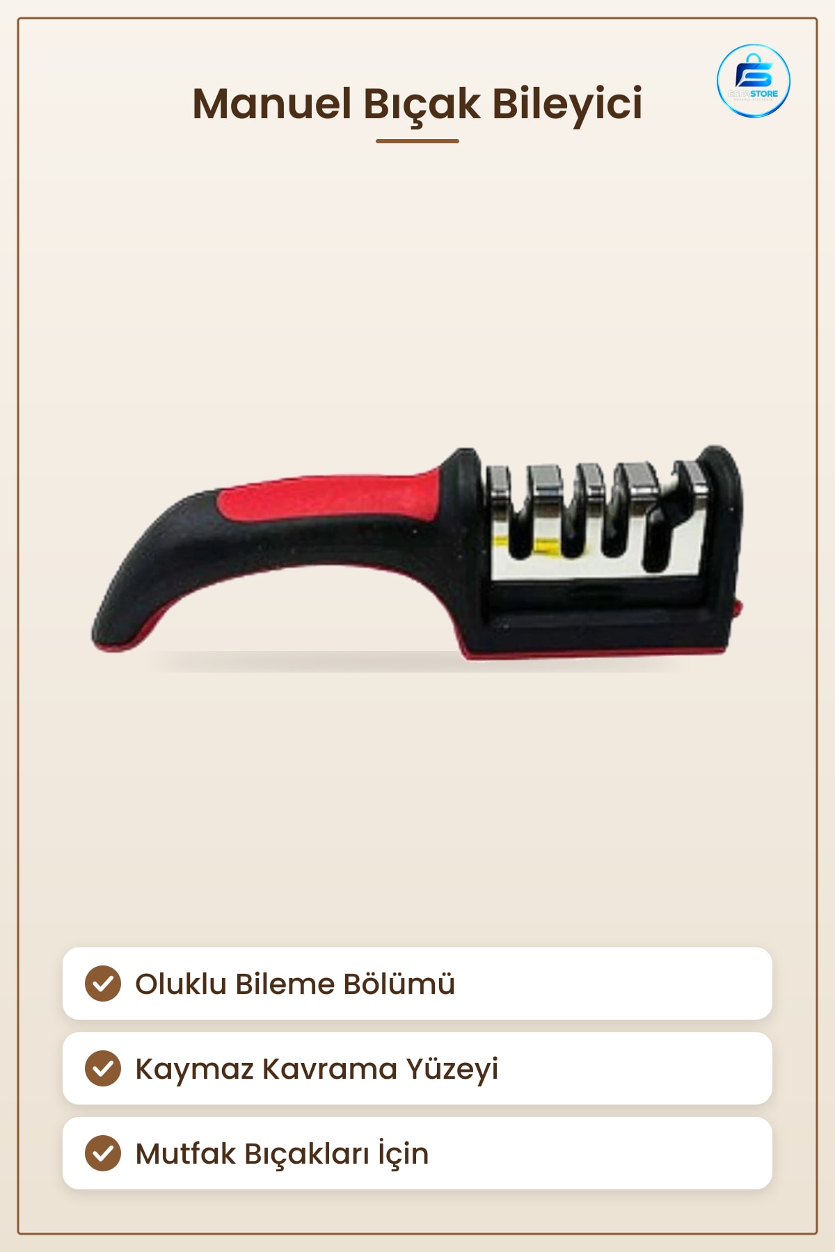 Bıçak Bileyici Masat Mutfak Manuel Bileme Aparatı Pratik Keskinleştirici Ev Sofra Kullanımı Kolay