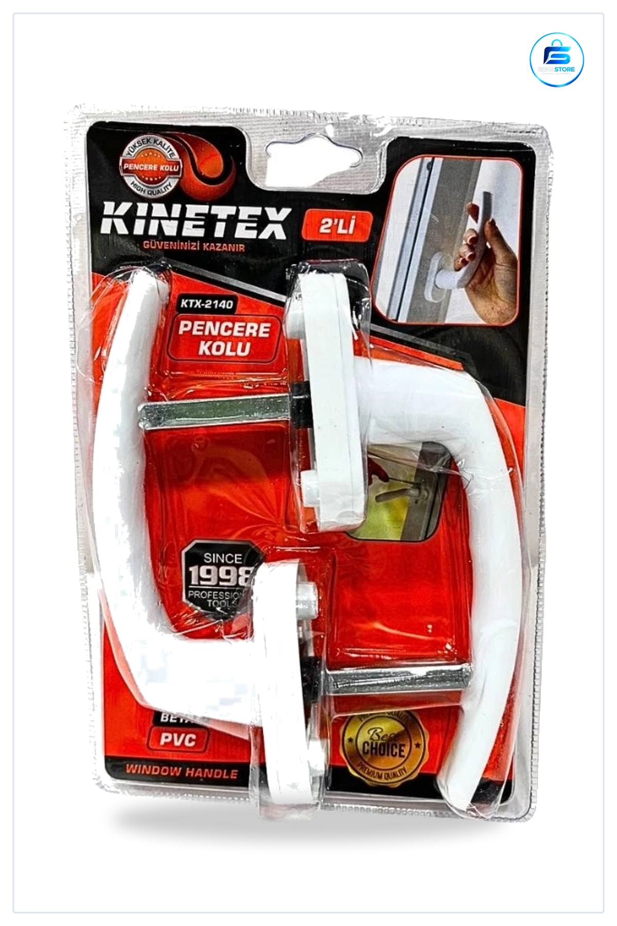 Pencere Kolu Pimapen Uyumlu 2 Adet Beyaz PVC Açma Kapama Tadilat Malzemesi Kapı Hırdavatı