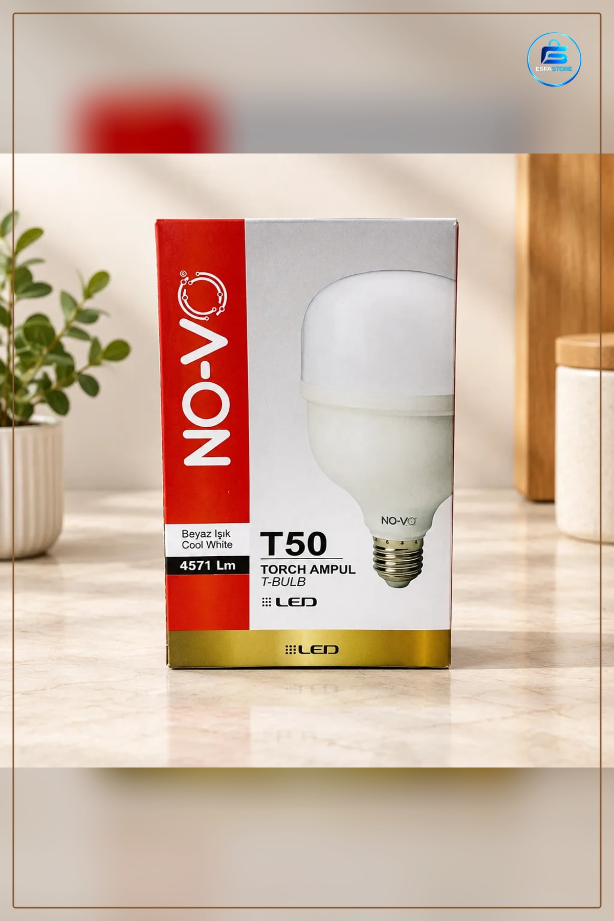 Torch LED Ampul 50 W E27 Beyaz Işık Ev Aydınlatma Lambaı Oda Salon Mutfak Banyo Kullanışlı