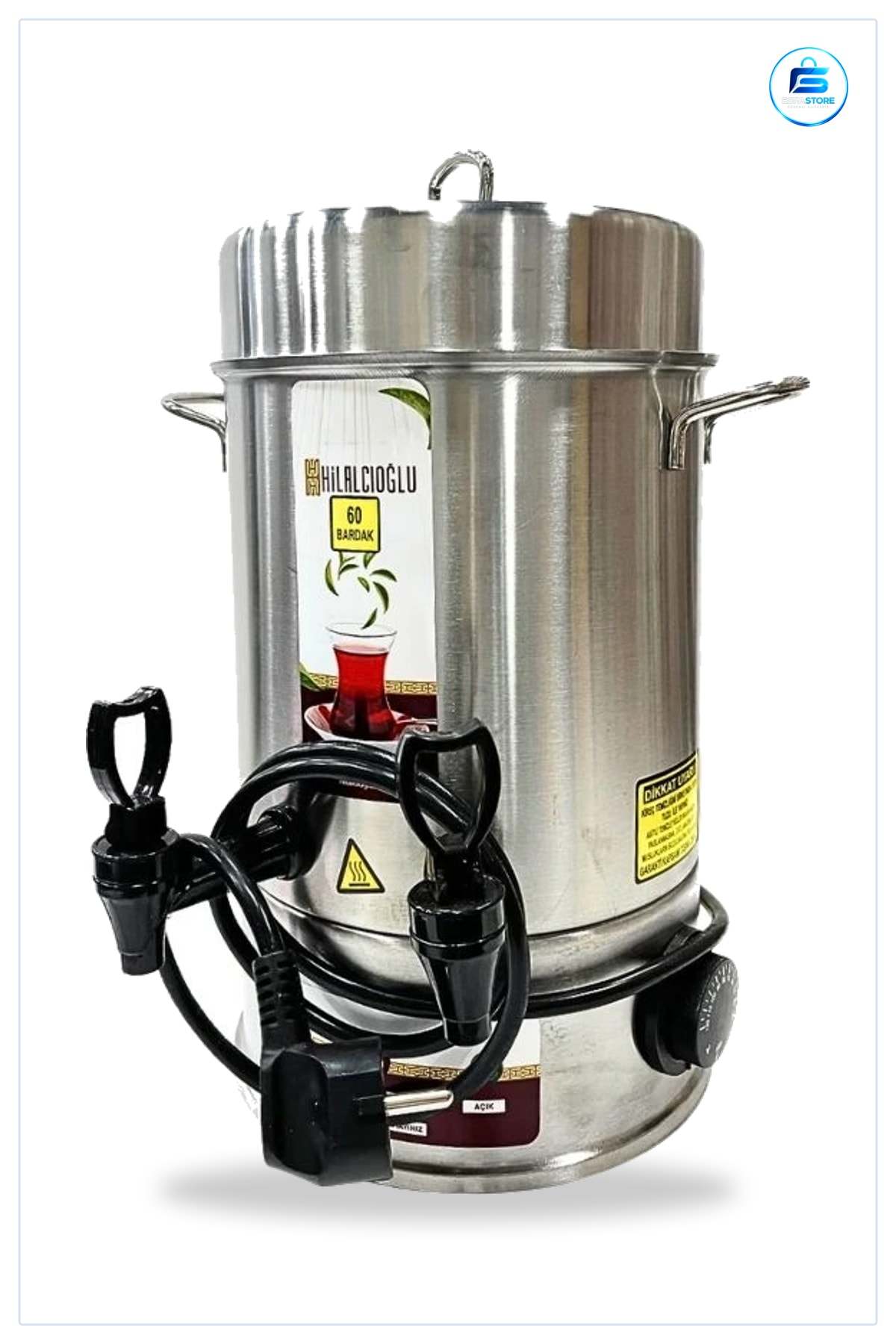 Çay Makinesi Bardak Semaveri Paslanmaz Çelik Elektrikli Günlük Servis Kafe Ofis Lokanta