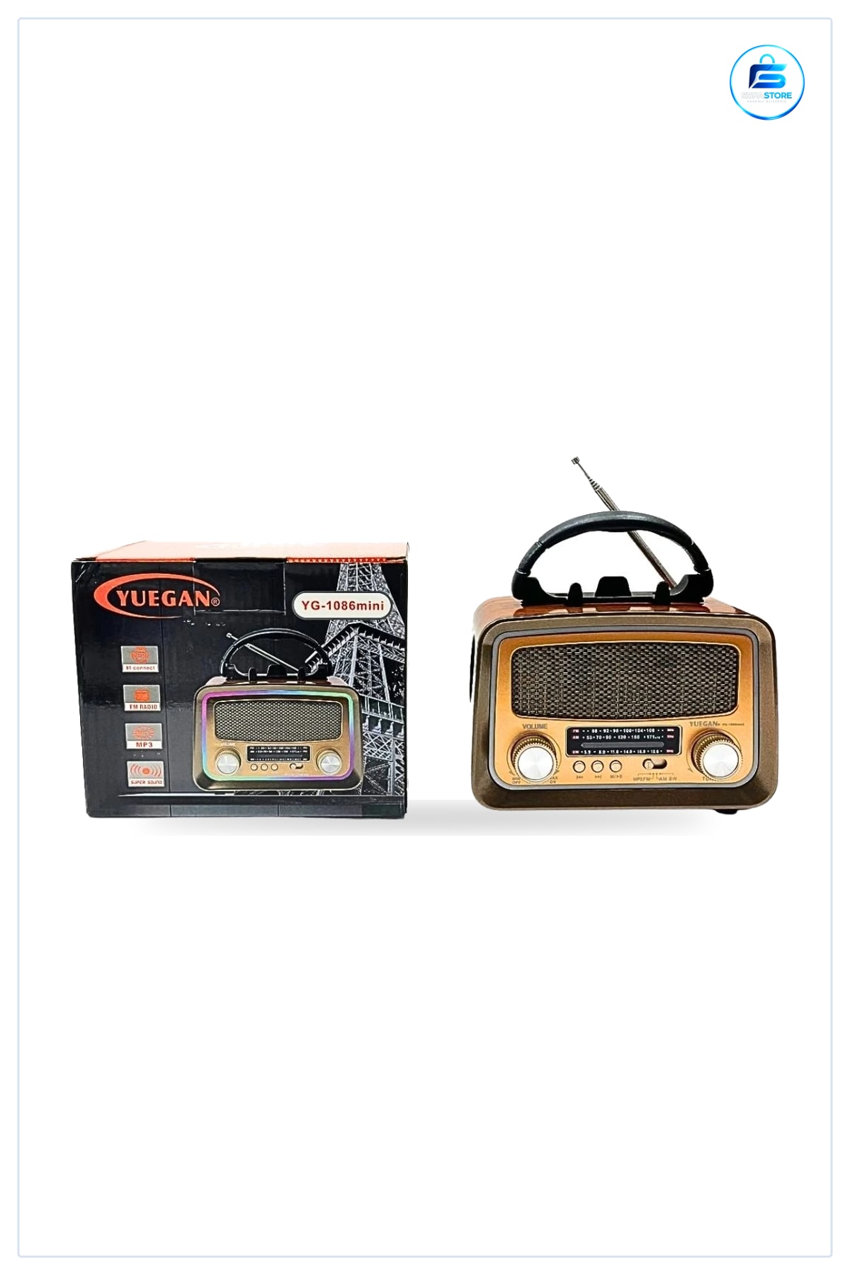 Nostaljik Radyo Retro Tasarım FM Bluetooth MP3 Destekli Antenli Taşınabilir Ev Dekorasyonu