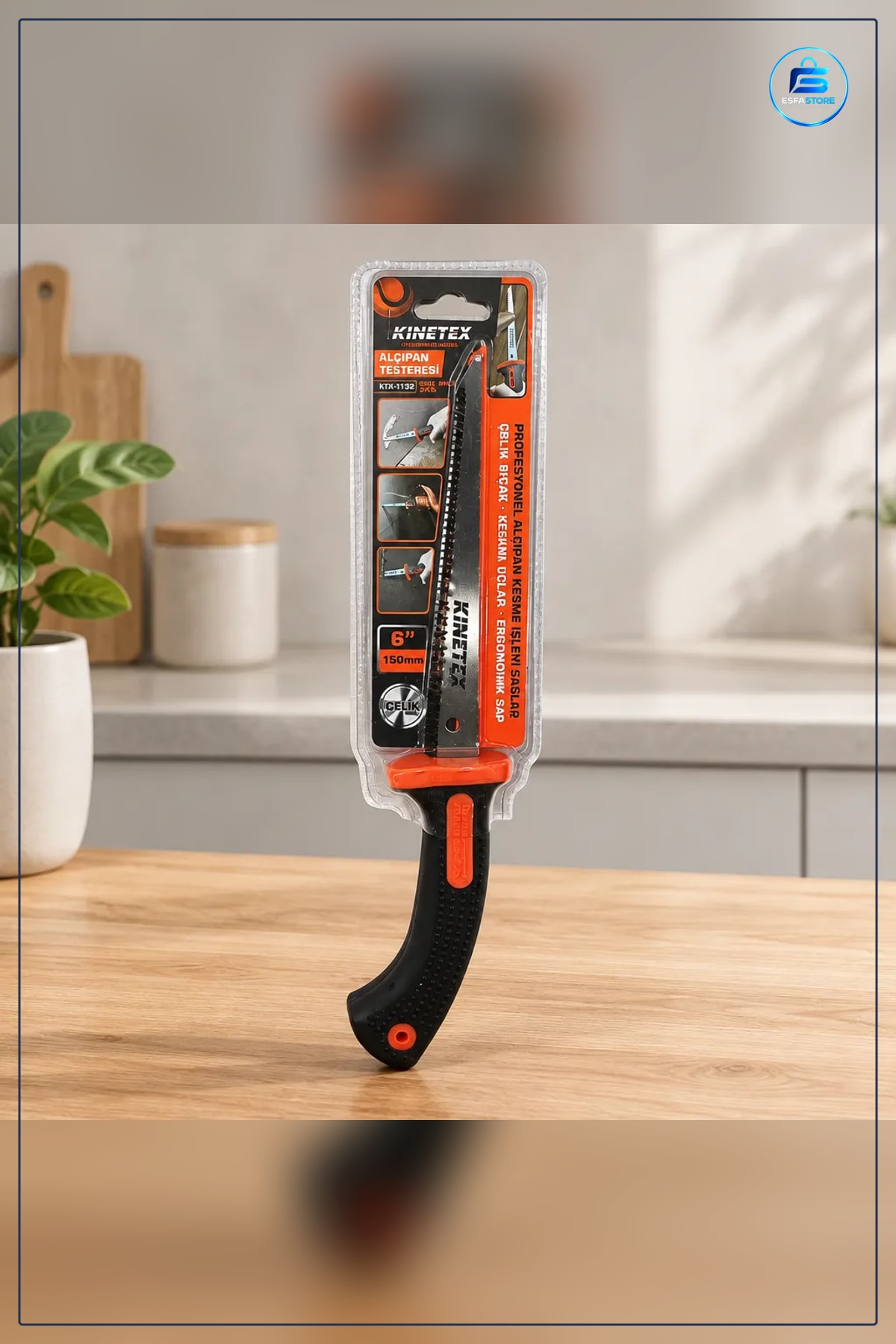 Dekorasyon Alçıpan Testeresi Çelik Bıçak 150 mm 6 inç Ergonomik Sap Oyma Kesme Hobi Tamirat Aleti