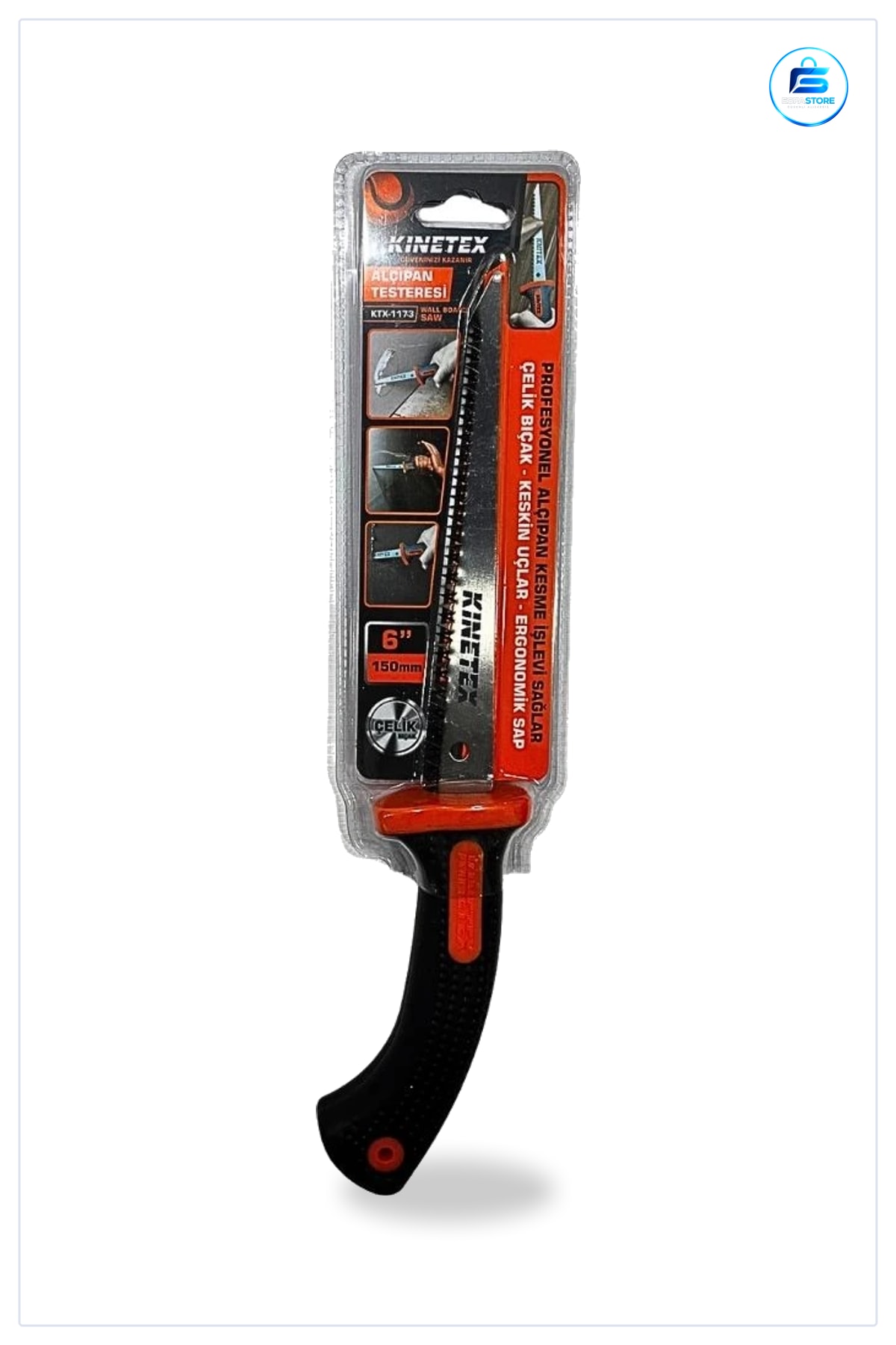 Dekorasyon Alçıpan Testeresi Çelik Bıçak 150 mm 6 inç Ergonomik Sap Oyma Kesme Hobi Tamirat Aleti