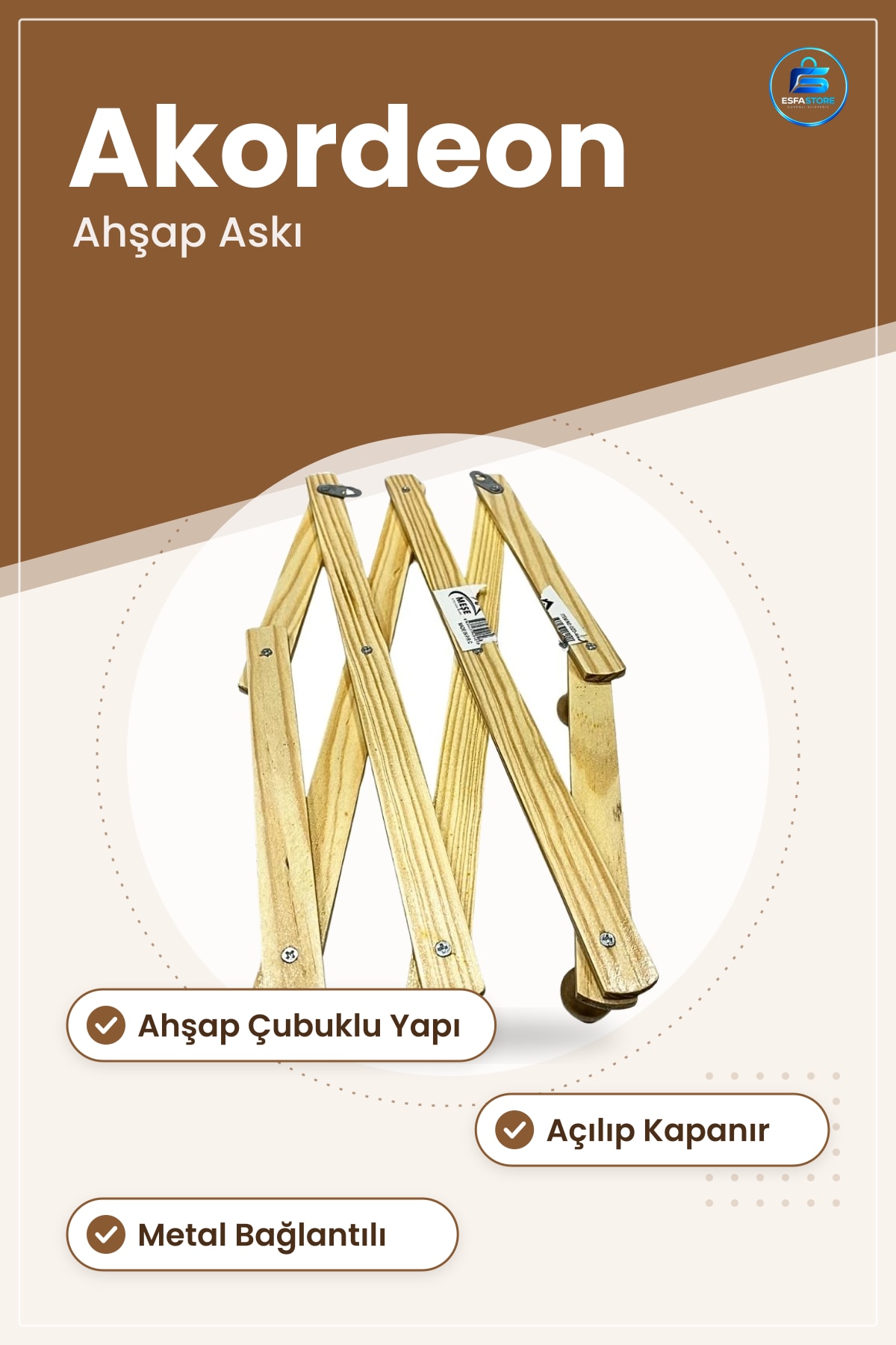 Orta Akordeon Ası Ahşap Katılan Asklık Giysi Mutfak Havlu Kurutma Asklığı Pratik Ev Düzenleyici
