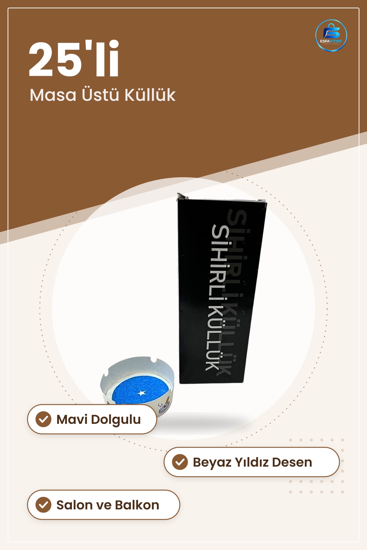 Sihirli Küllük 25'li Masa Üstü Dekoratif Ev Dekorasyon Salon Balkon Kullanımı İçin