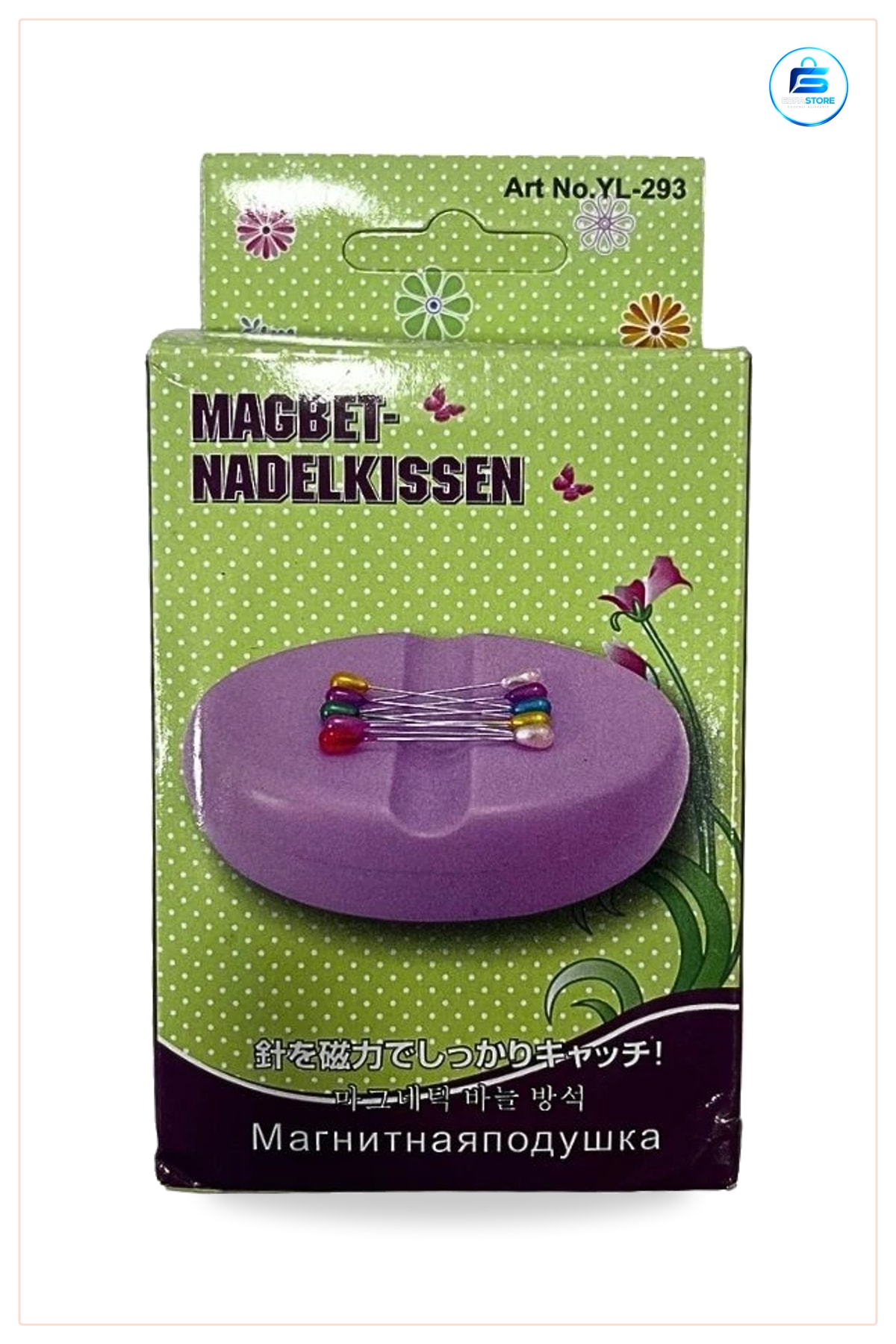 Mıknatıslı İğnelik Dikiflık Terzi İğne Tutucu Yastık Mor Pratik Dikiş İşleri Çalışma Masası Hazır