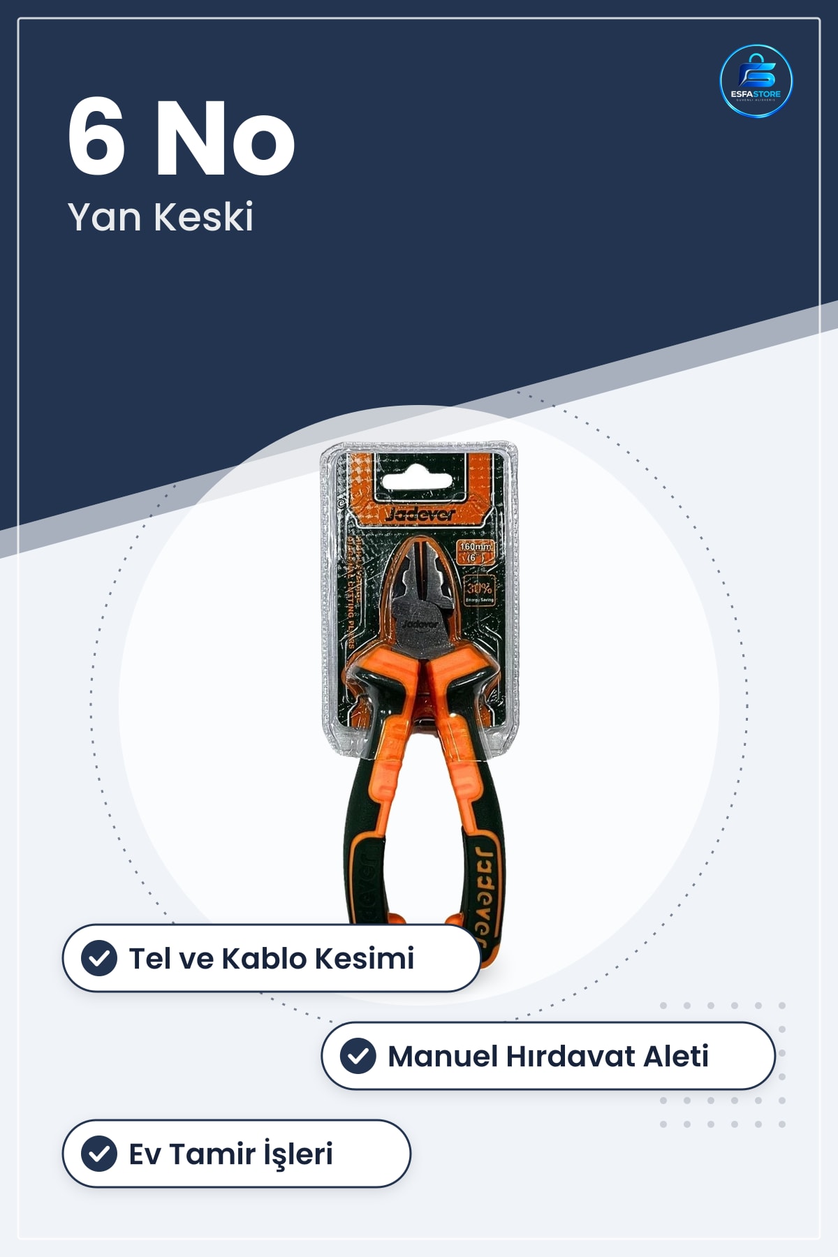 Yan Keski 6 No Lüks Kablo Kesici Hırdavat El Aleti Manuel Tel Kesme Aracı Tamir Bakım