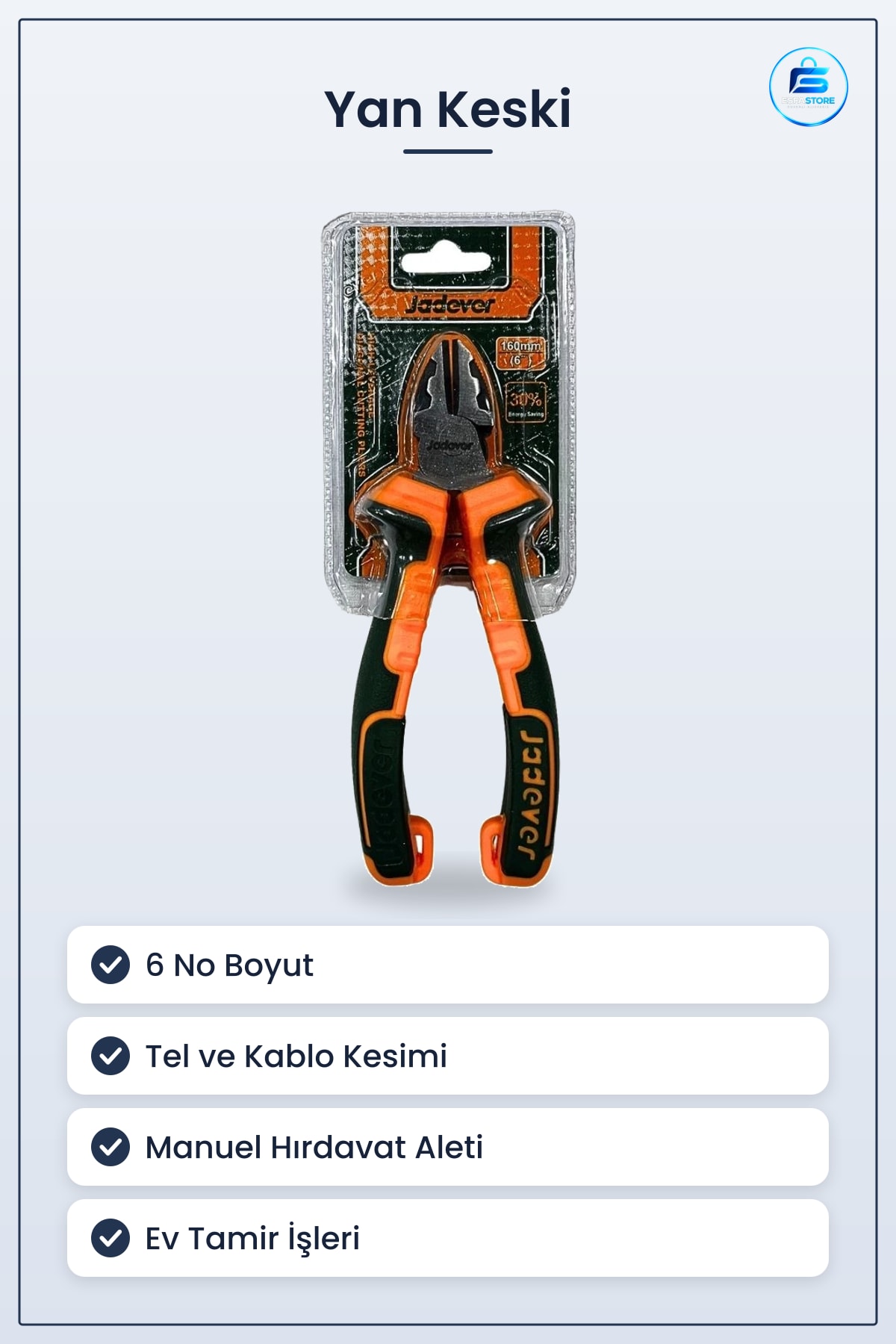Yan Keski 6 No Lüks Kablo Kesici Hırdavat El Aleti Manuel Tel Kesme Aracı Tamir Bakım