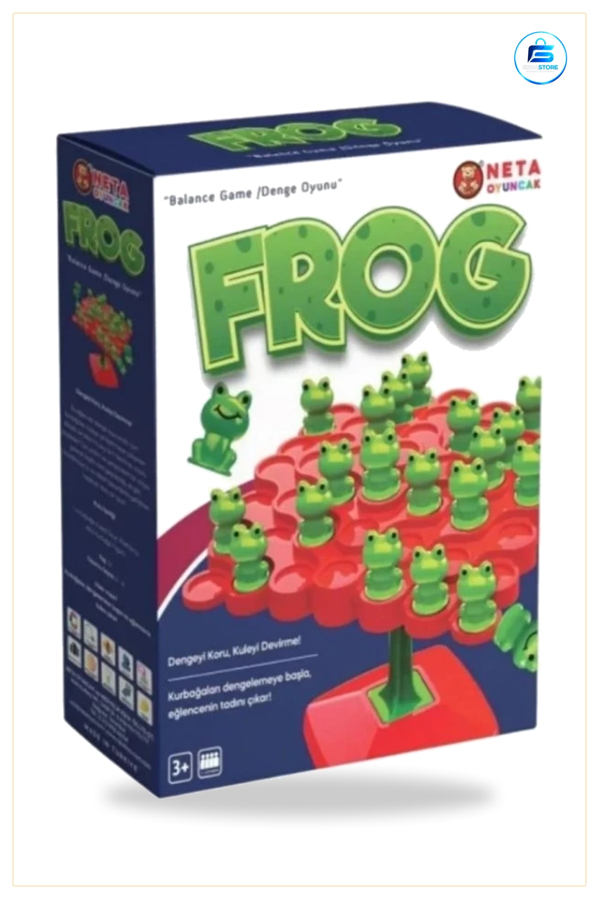 Kurbağa Kutu Oyunu Frog Denge Dengeleme Çocuk Masa Oyuncağı Eğlence 3 Yaş Üstü Aile