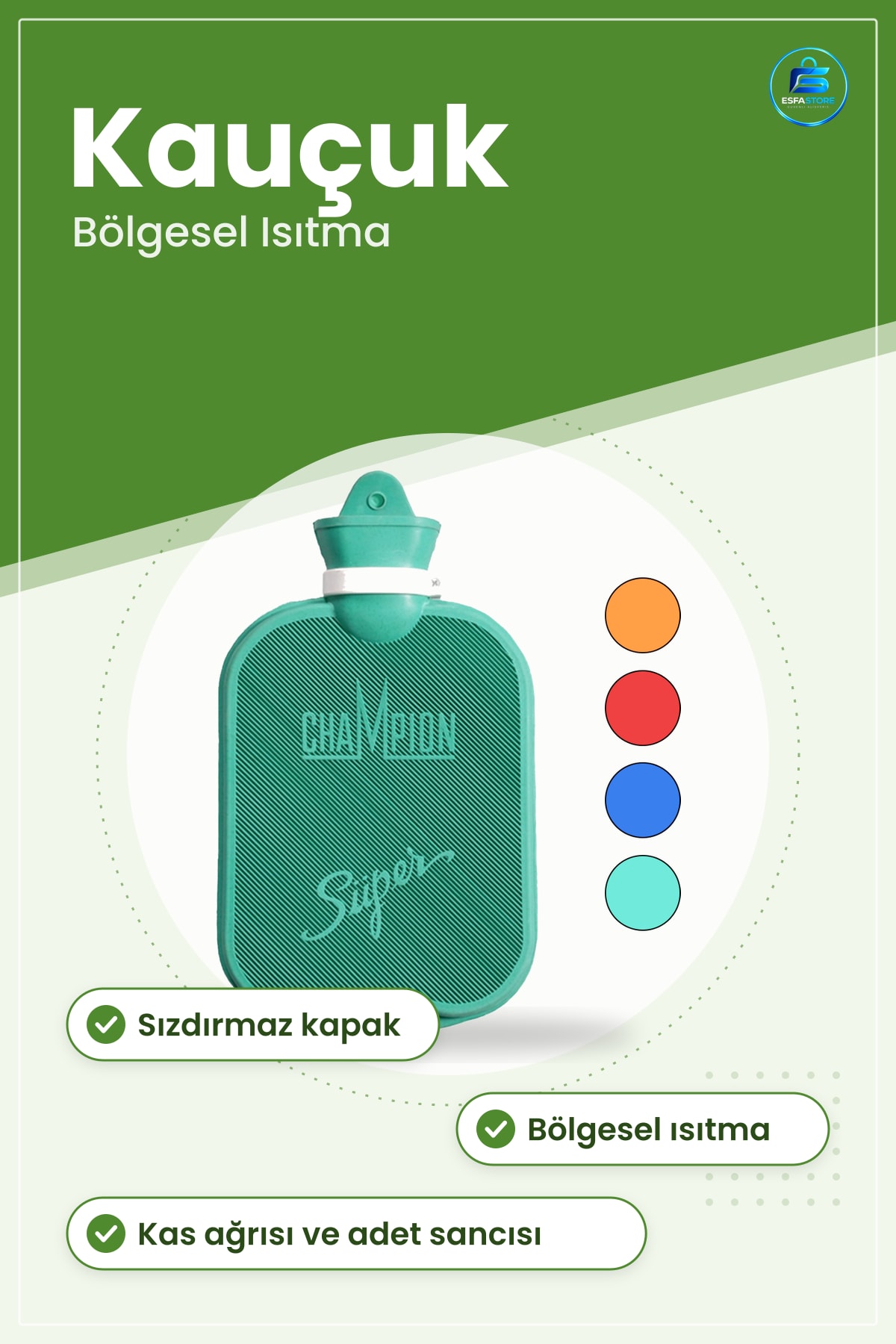 Kauçuk Sıcak Su Torbası Isıtıcı Ped Bölgesel Isıtma Kış Kullanımı İçin Sızdırmaz Kapaklı