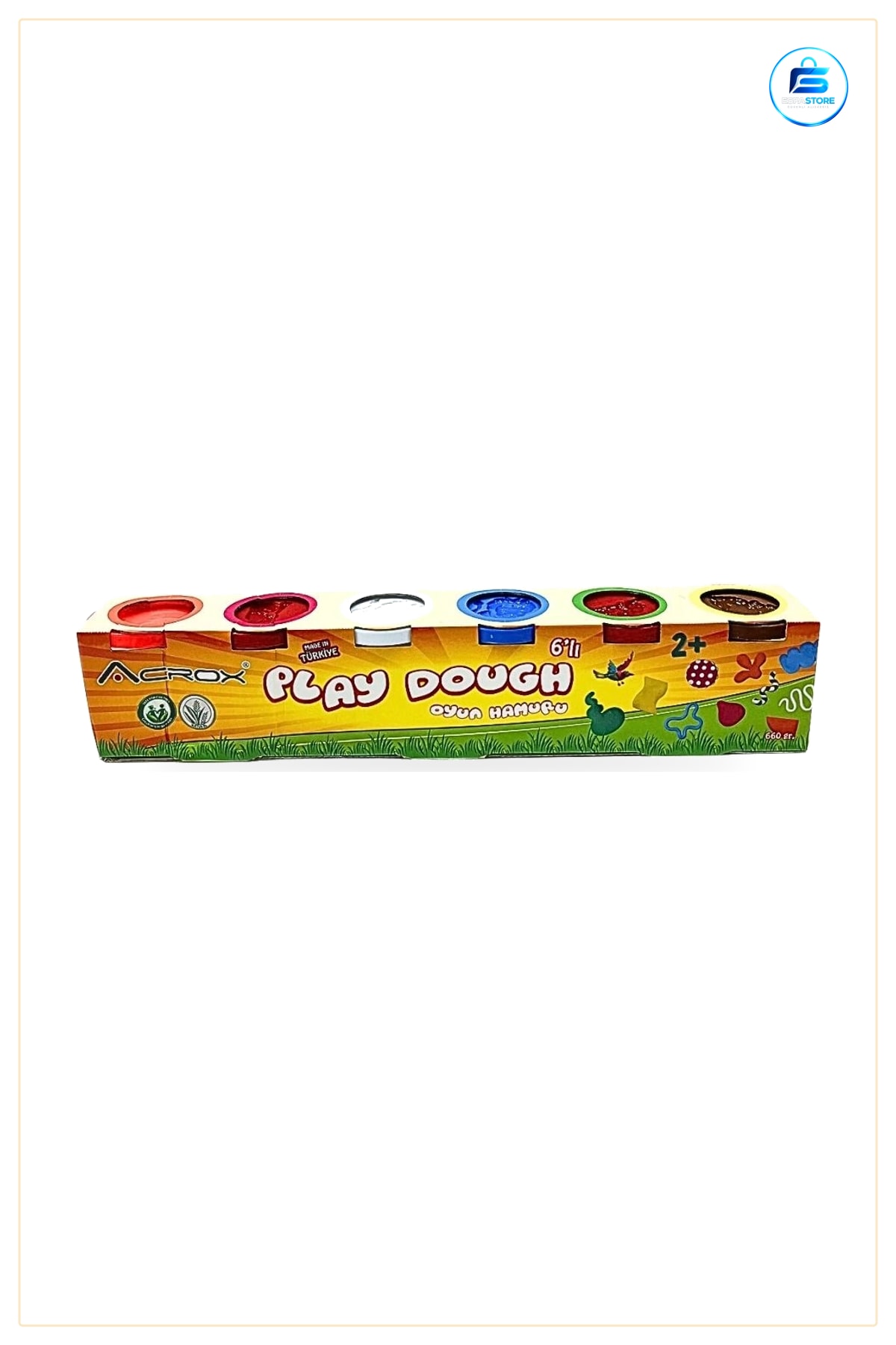 Oyun Hamuru 6 Lı Renkli Play Dough 660 gr Mutfak 2 Yaş Üstü Çocuk Yaratıcı Seti Kutulu